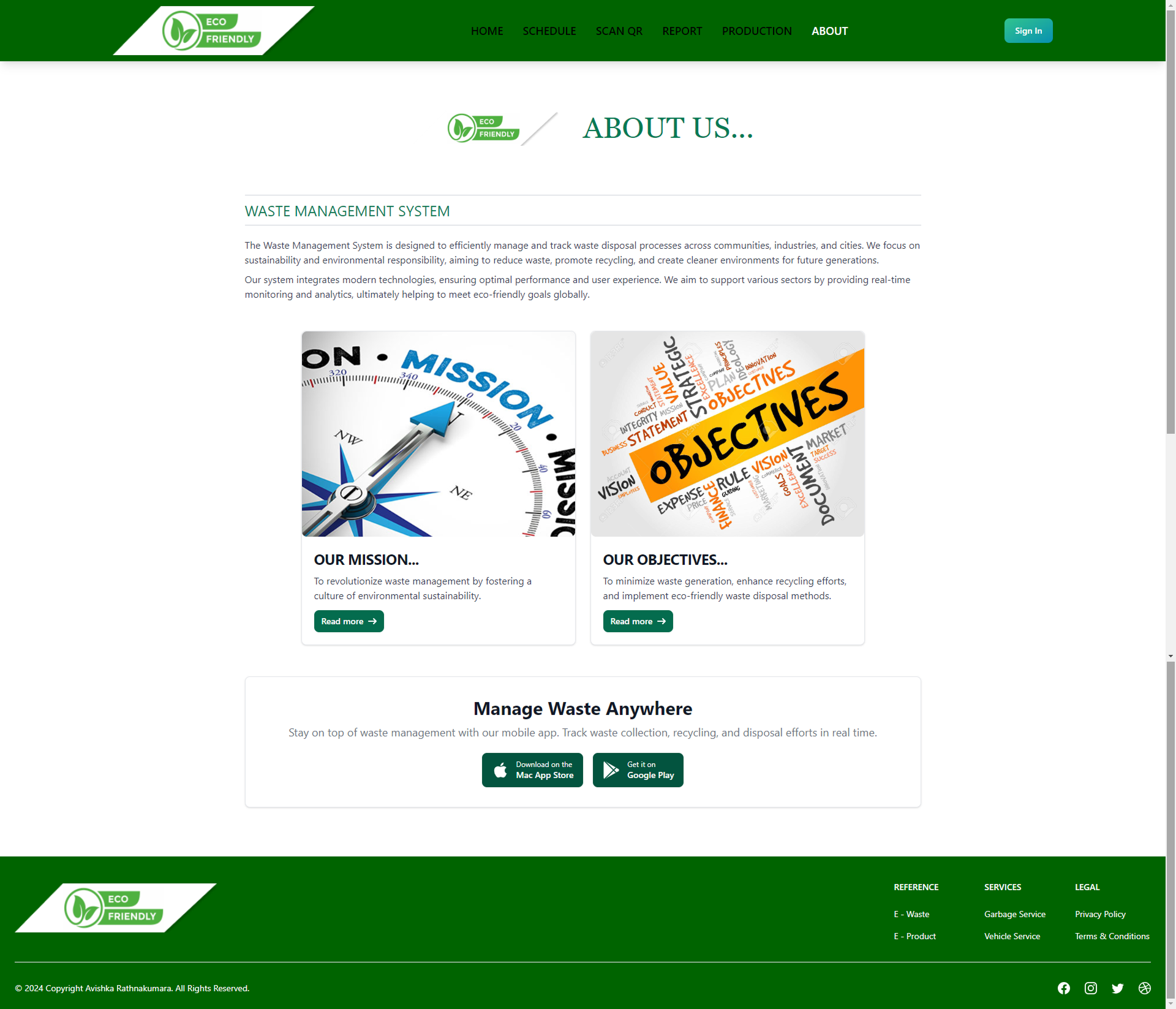 Waste Management System UI Screenshot 2