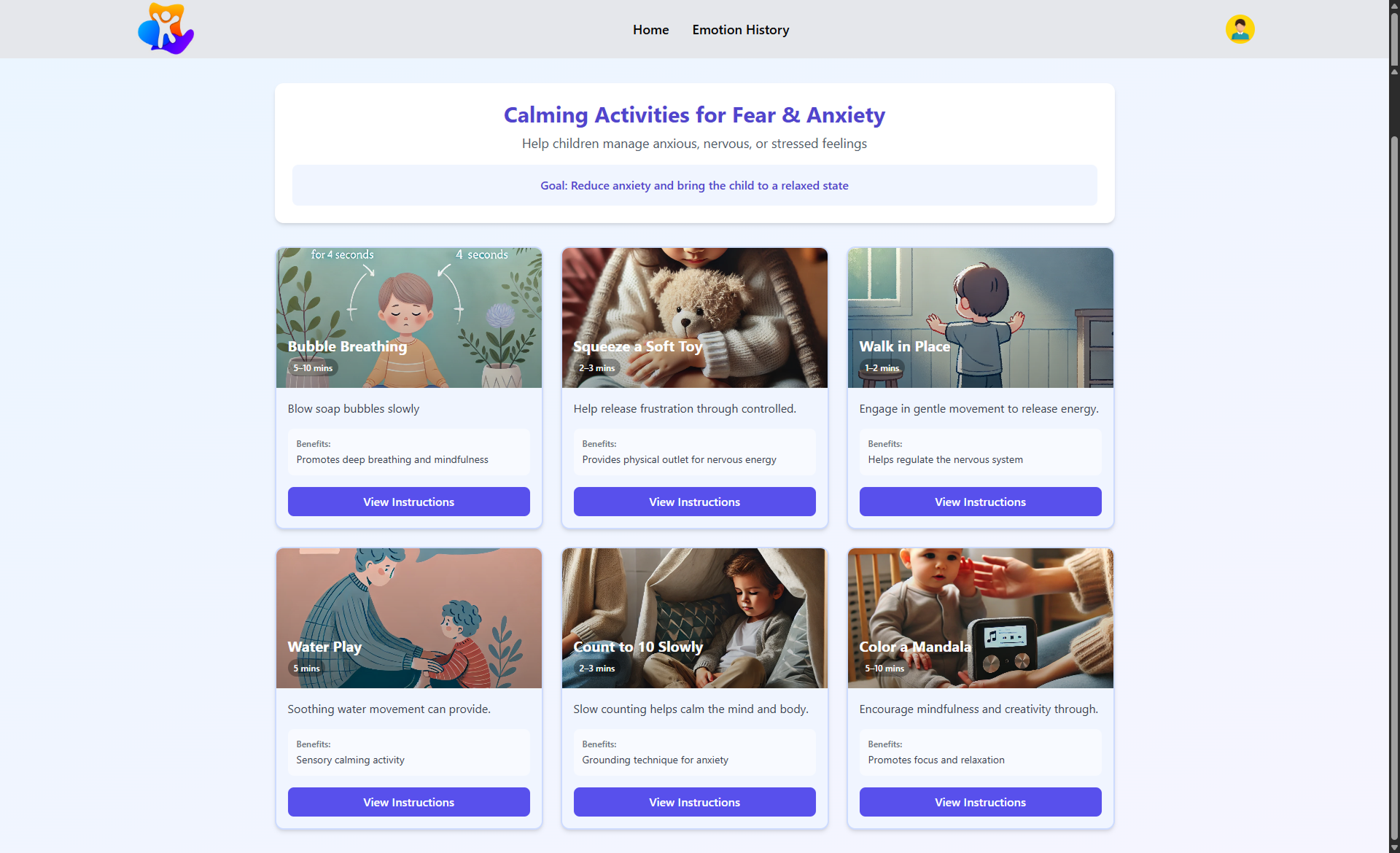 Emotion Tracking and Game Activity Platform UI Screenshot 19