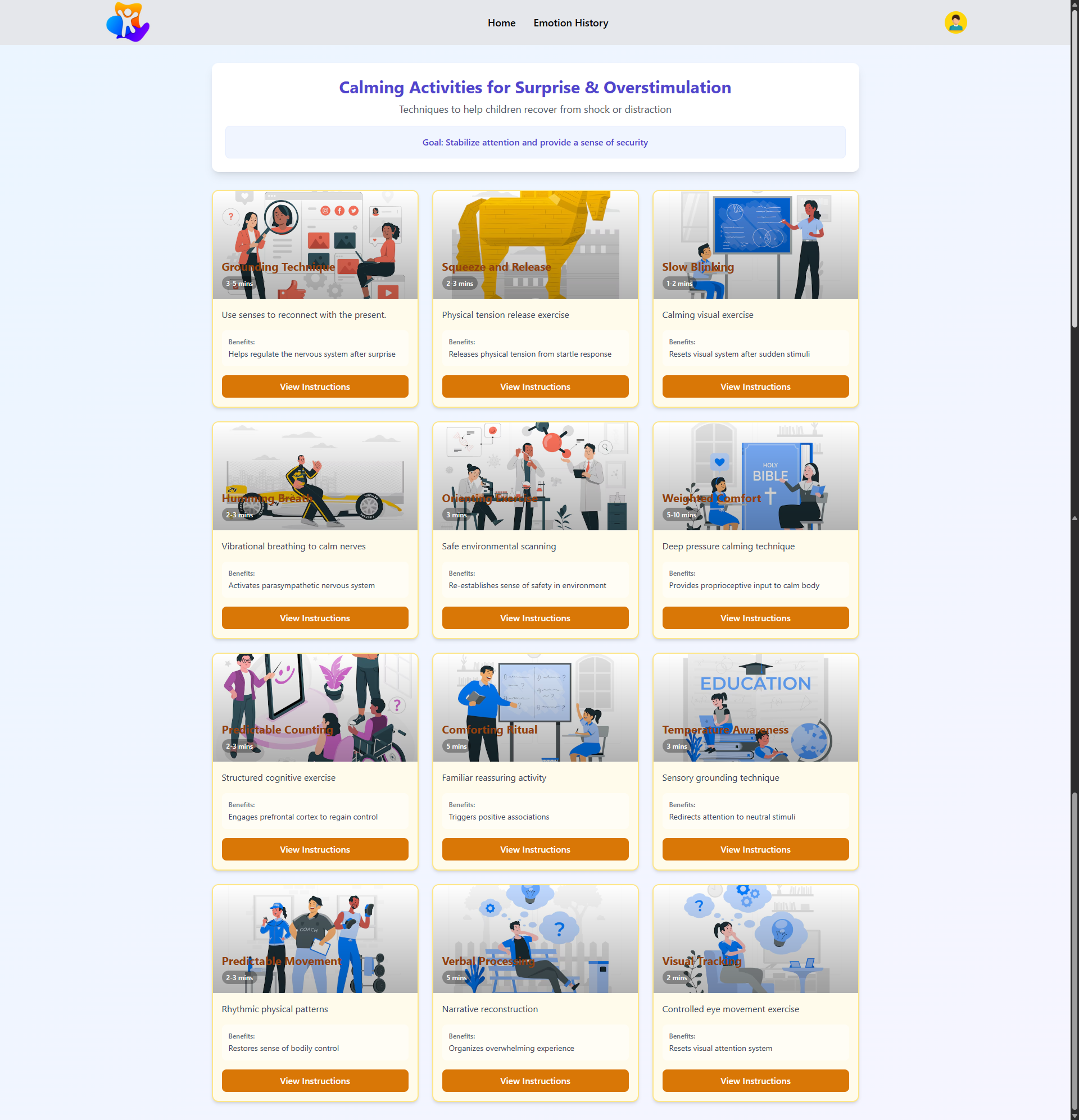 Emotion Tracking and Game Activity Platform UI Screenshot 21