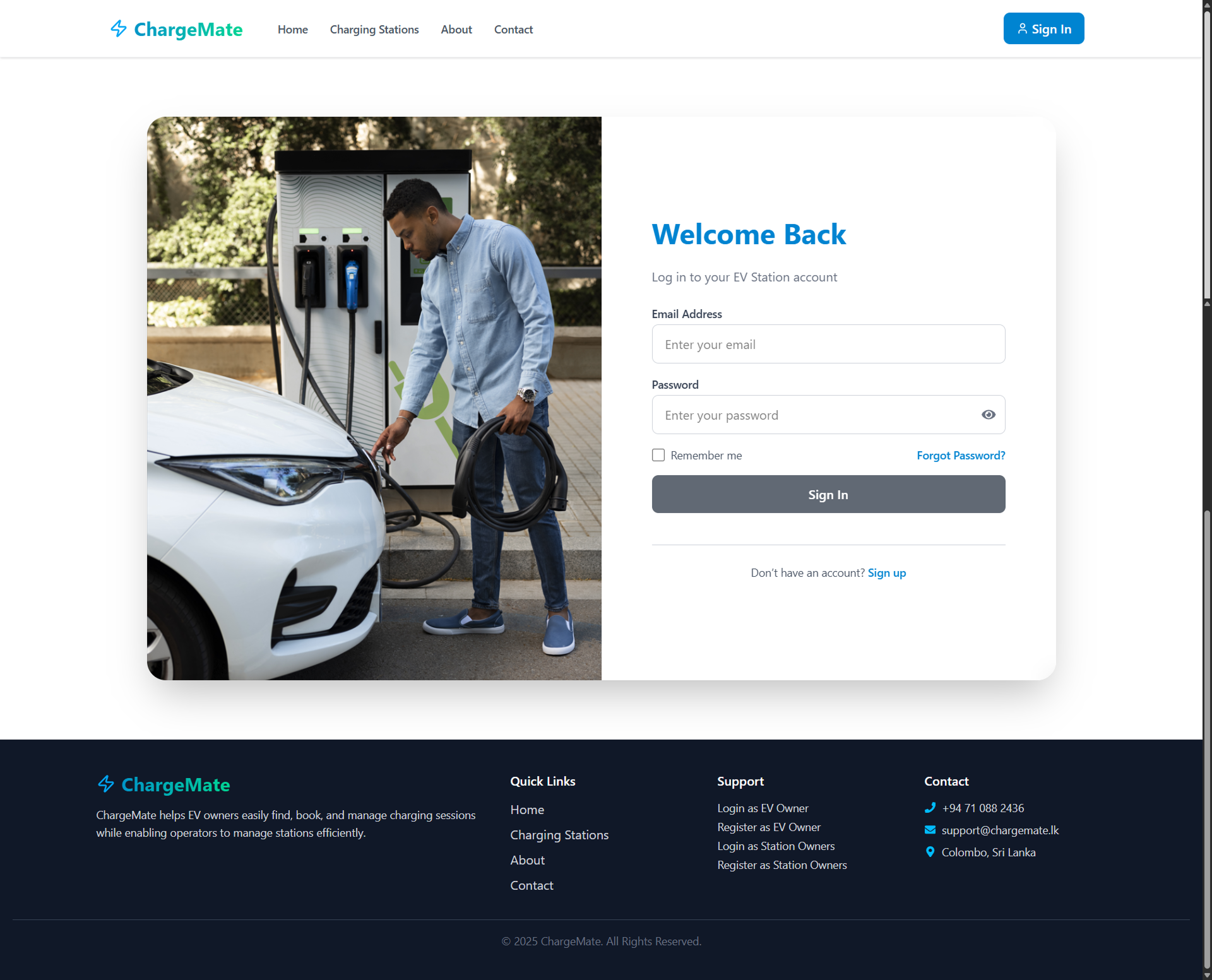 EV Charging Management System UI Screenshot 8