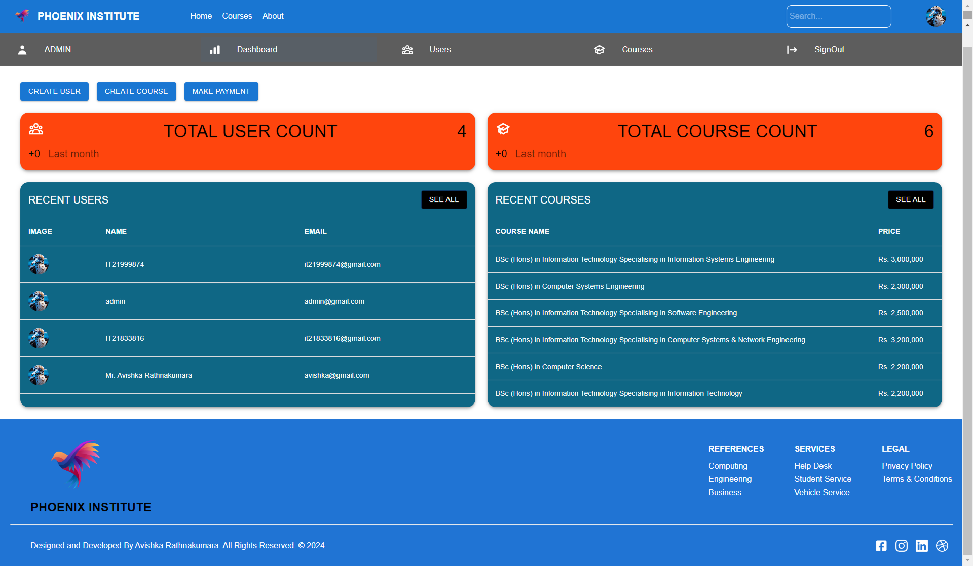 Student Management UI Screenshot 5