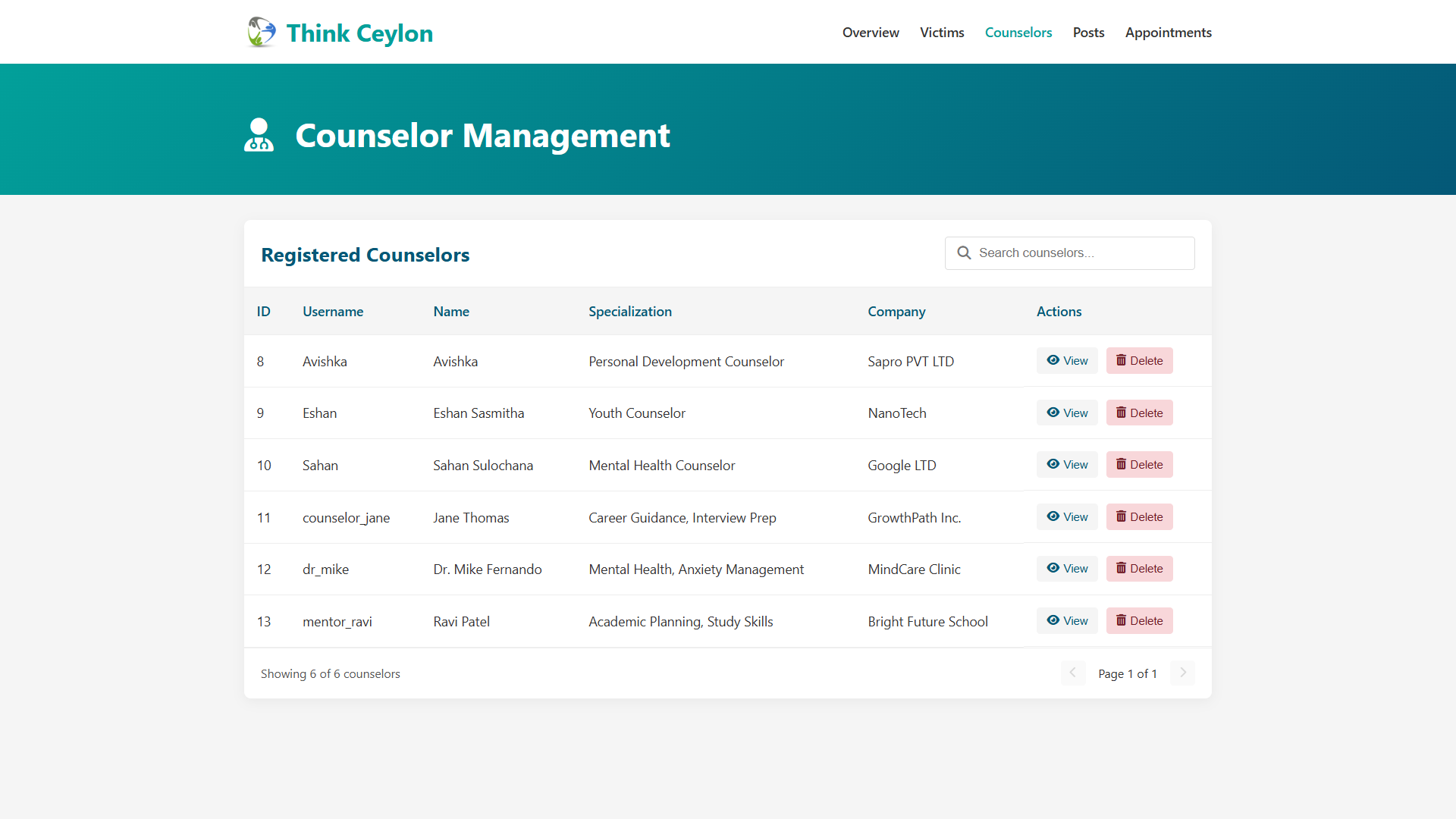 Online Counseling Platform UI Screenshot 10