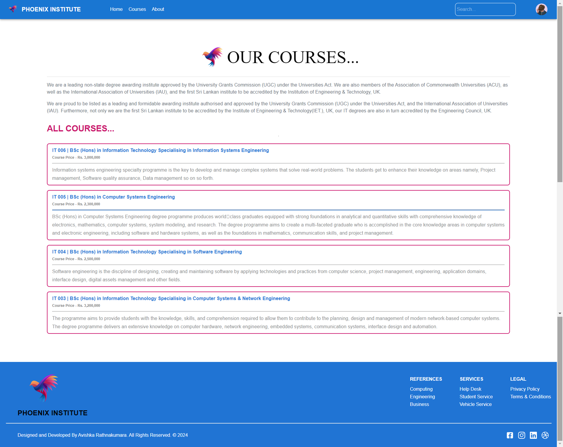 Student Management UI Screenshot 3