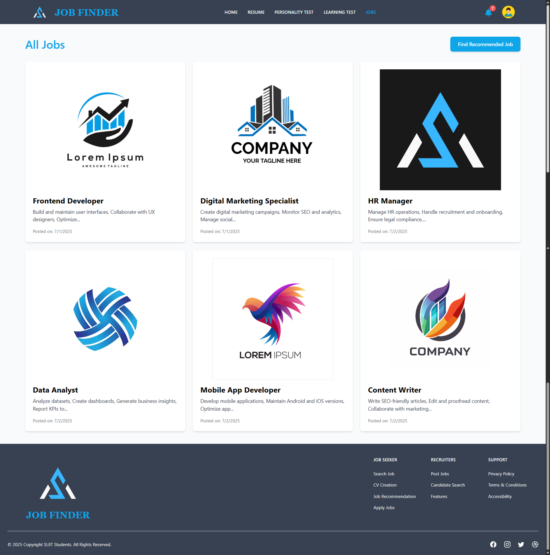 Job Portal Web Application UI Screenshot 21