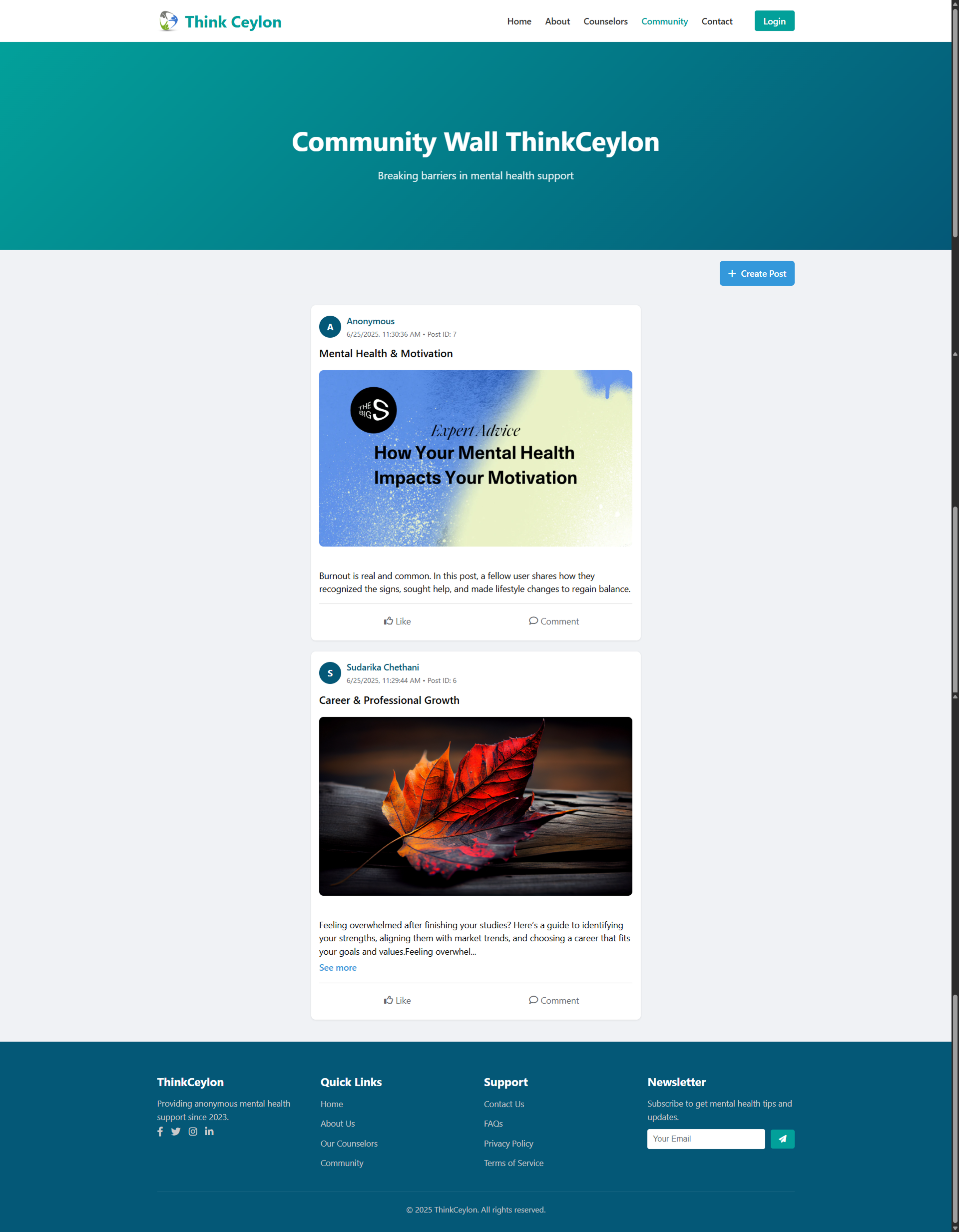 Online Counseling Platform UI Screenshot 6