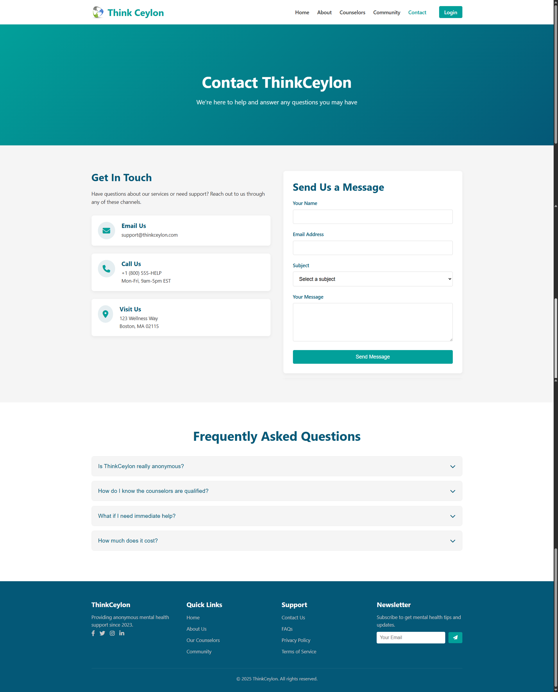 Online Counseling Platform UI Screenshot 5