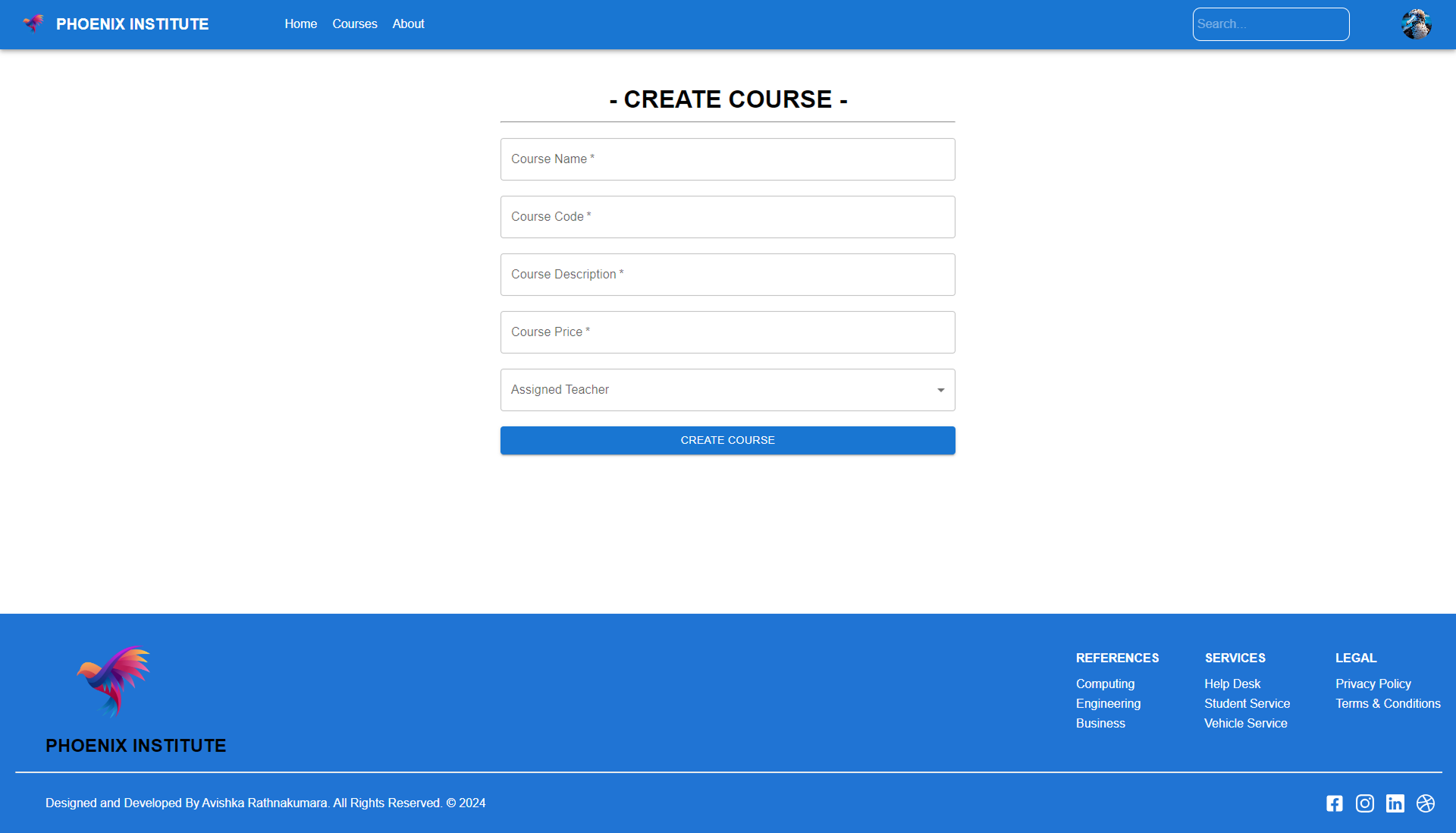 Student Management UI Screenshot 8