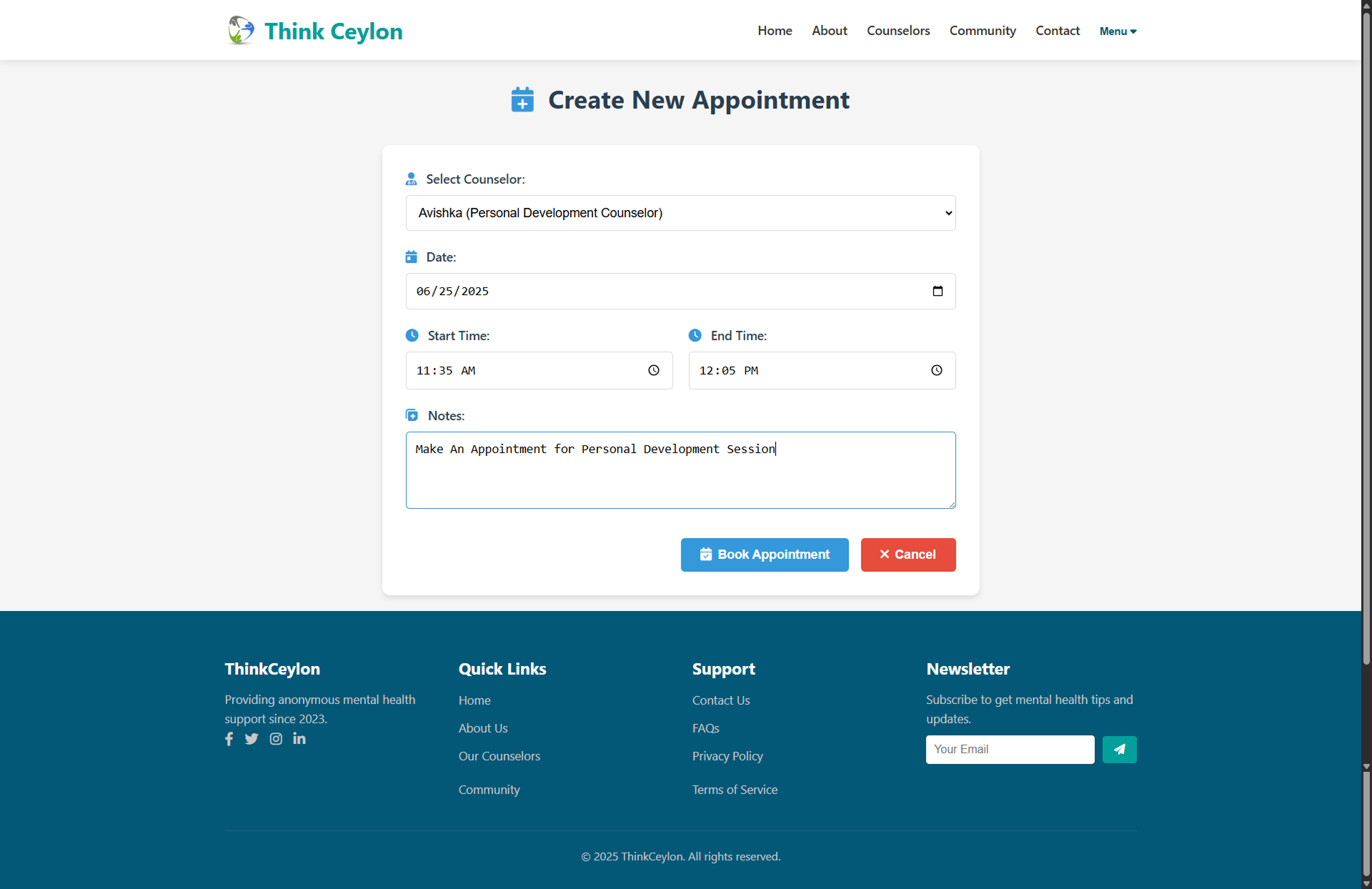 Online Counseling Platform UI Screenshot 15