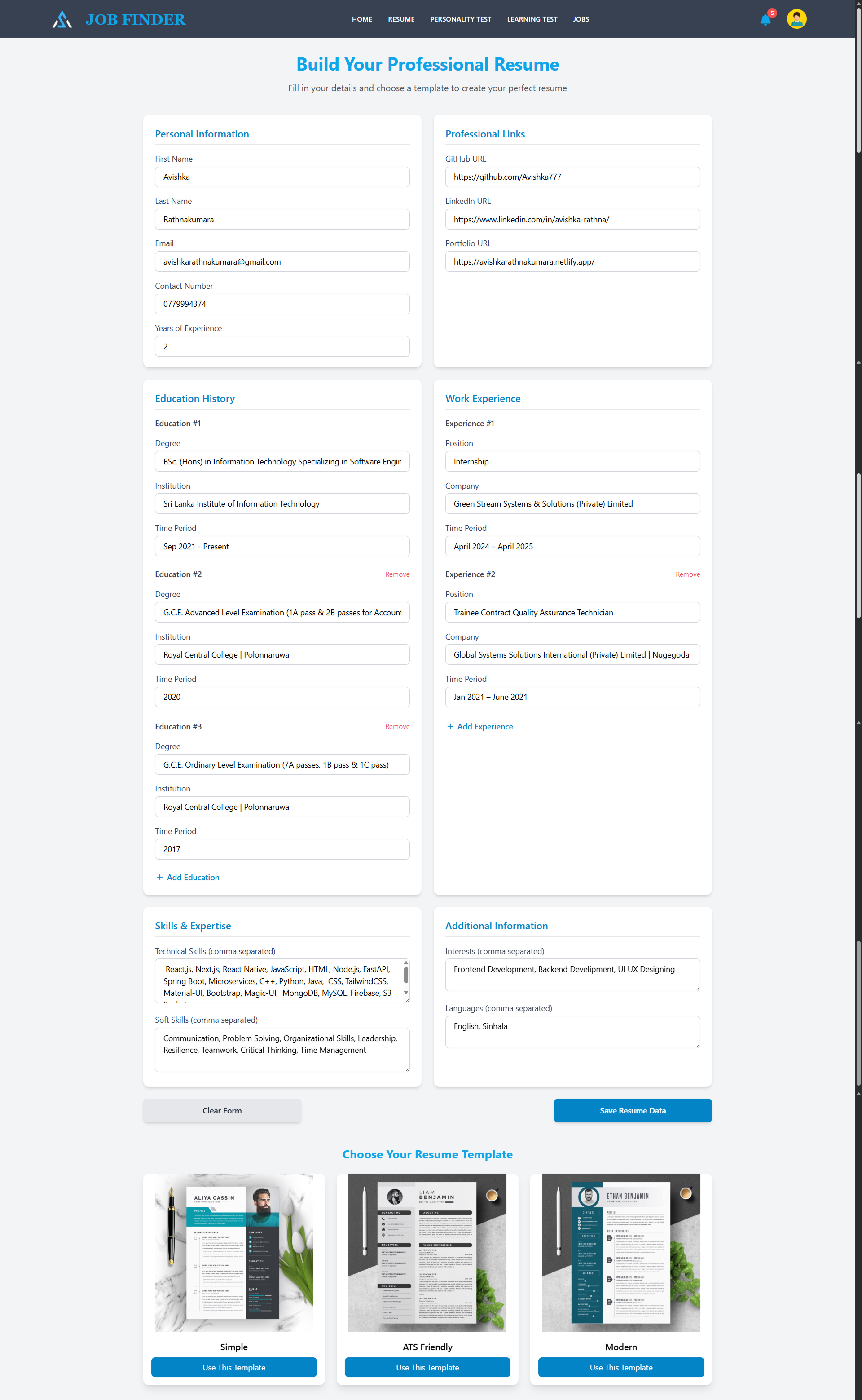 Job Portal Web Application UI Screenshot 4