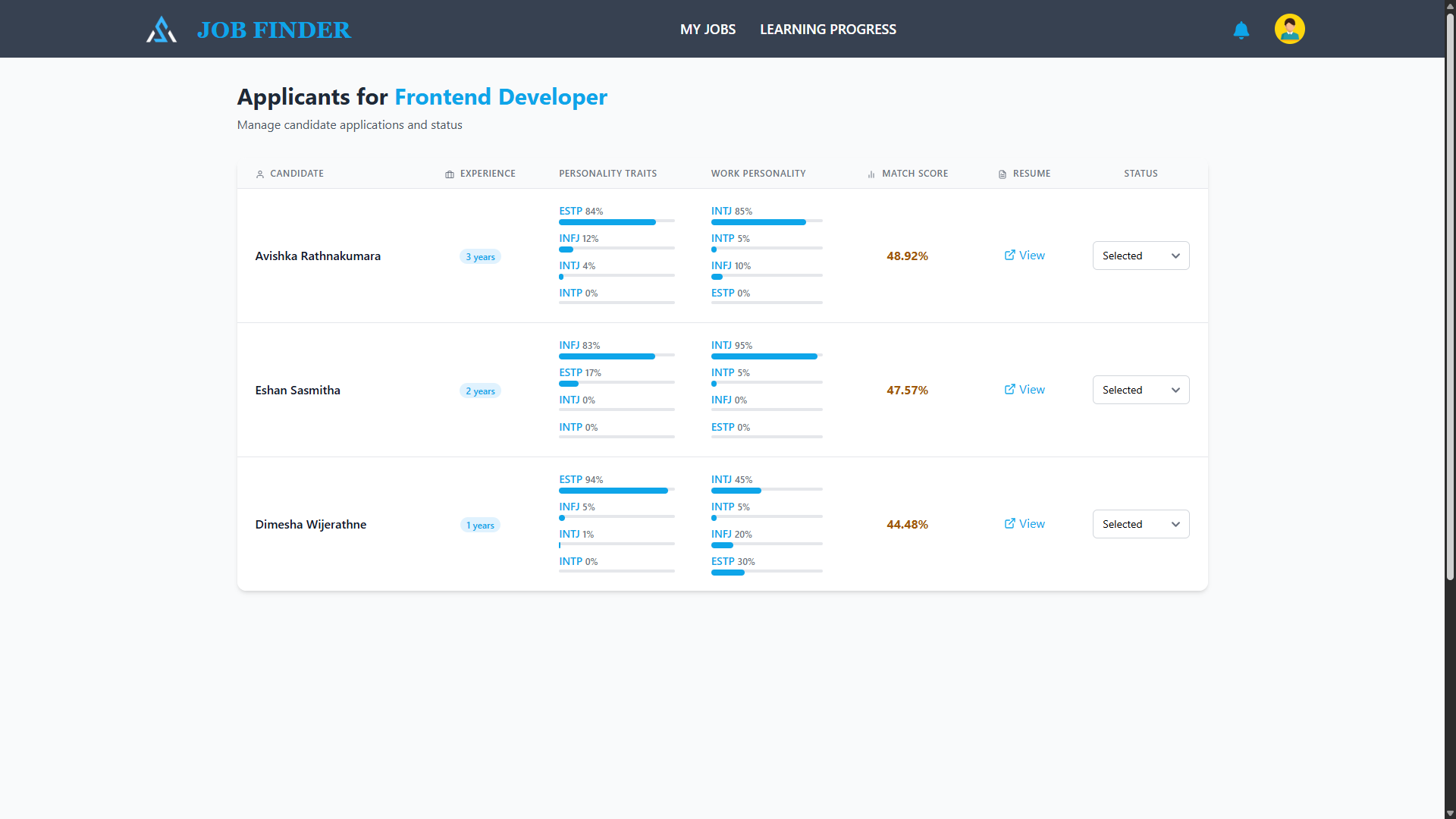 Job Portal Web Application UI Screenshot 28