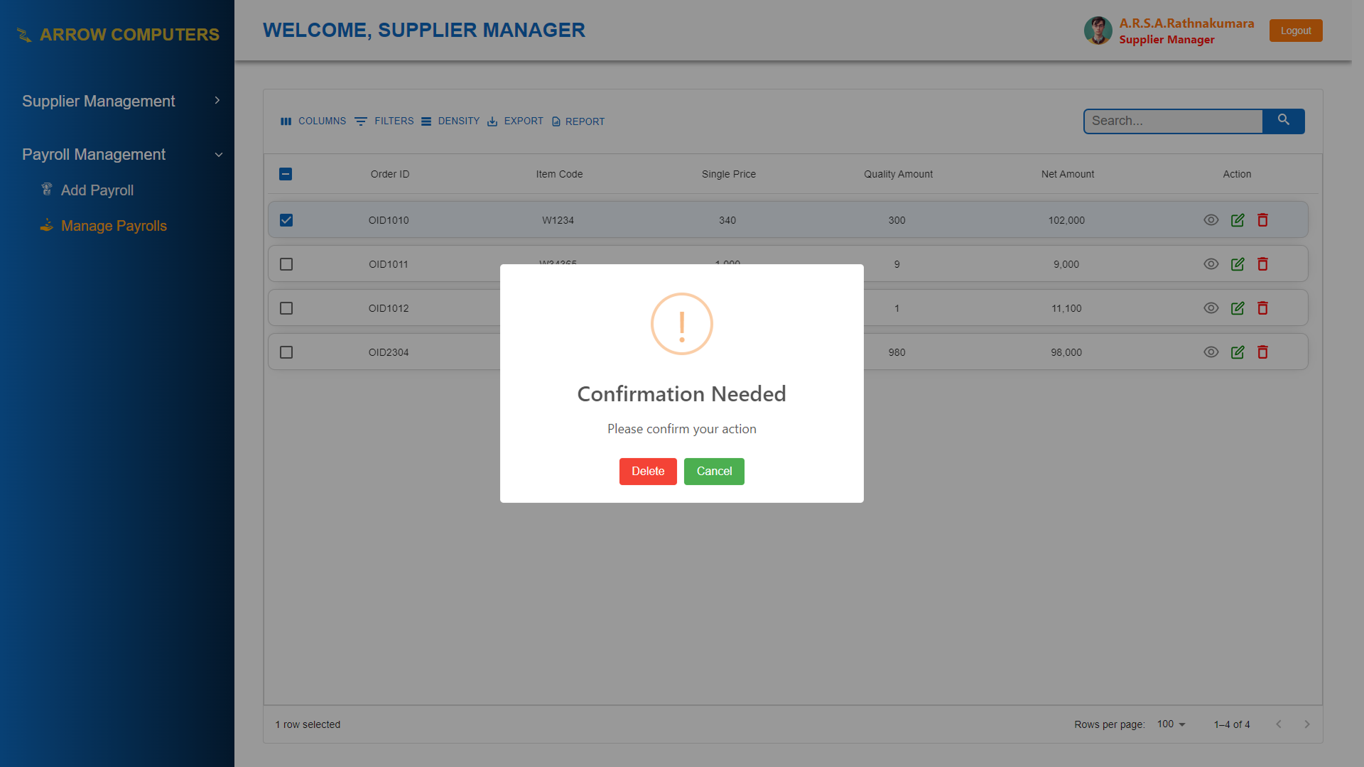 Supplier Management UI Screenshot 10