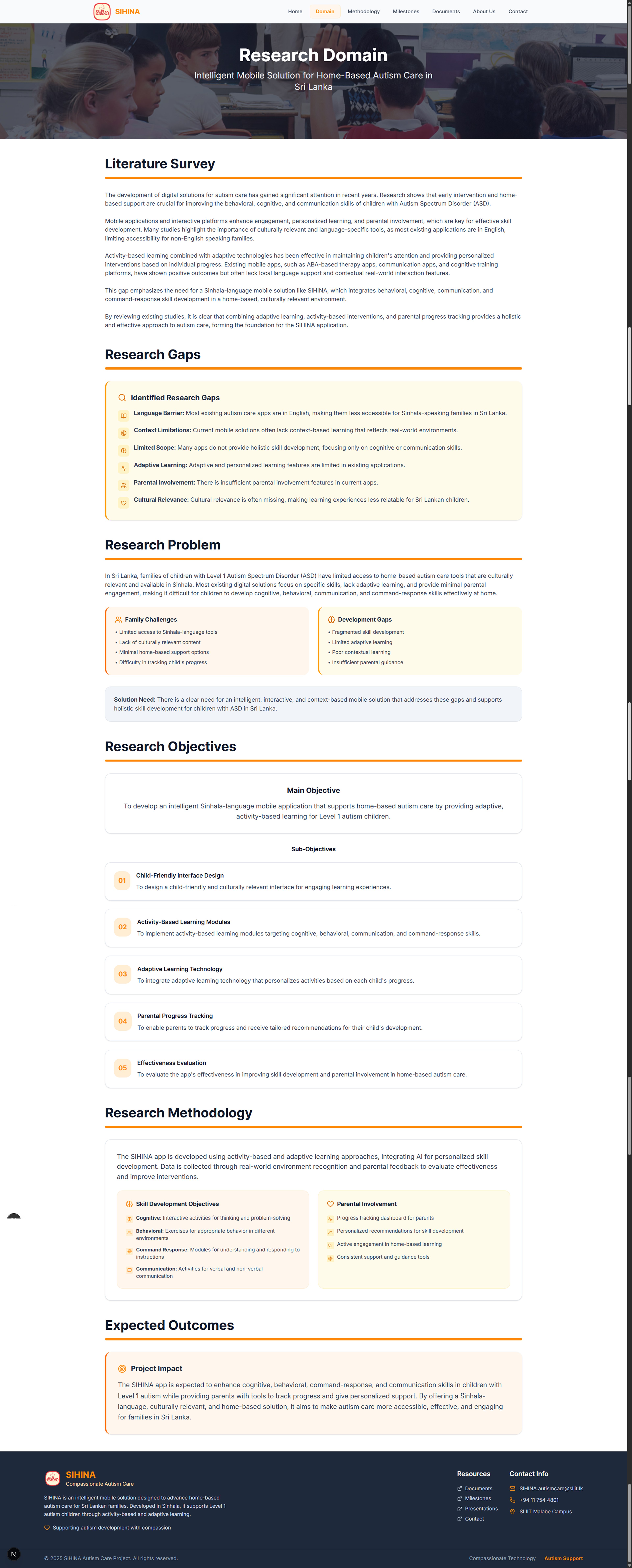 SIHINA - Autism Care UI Screenshot 2