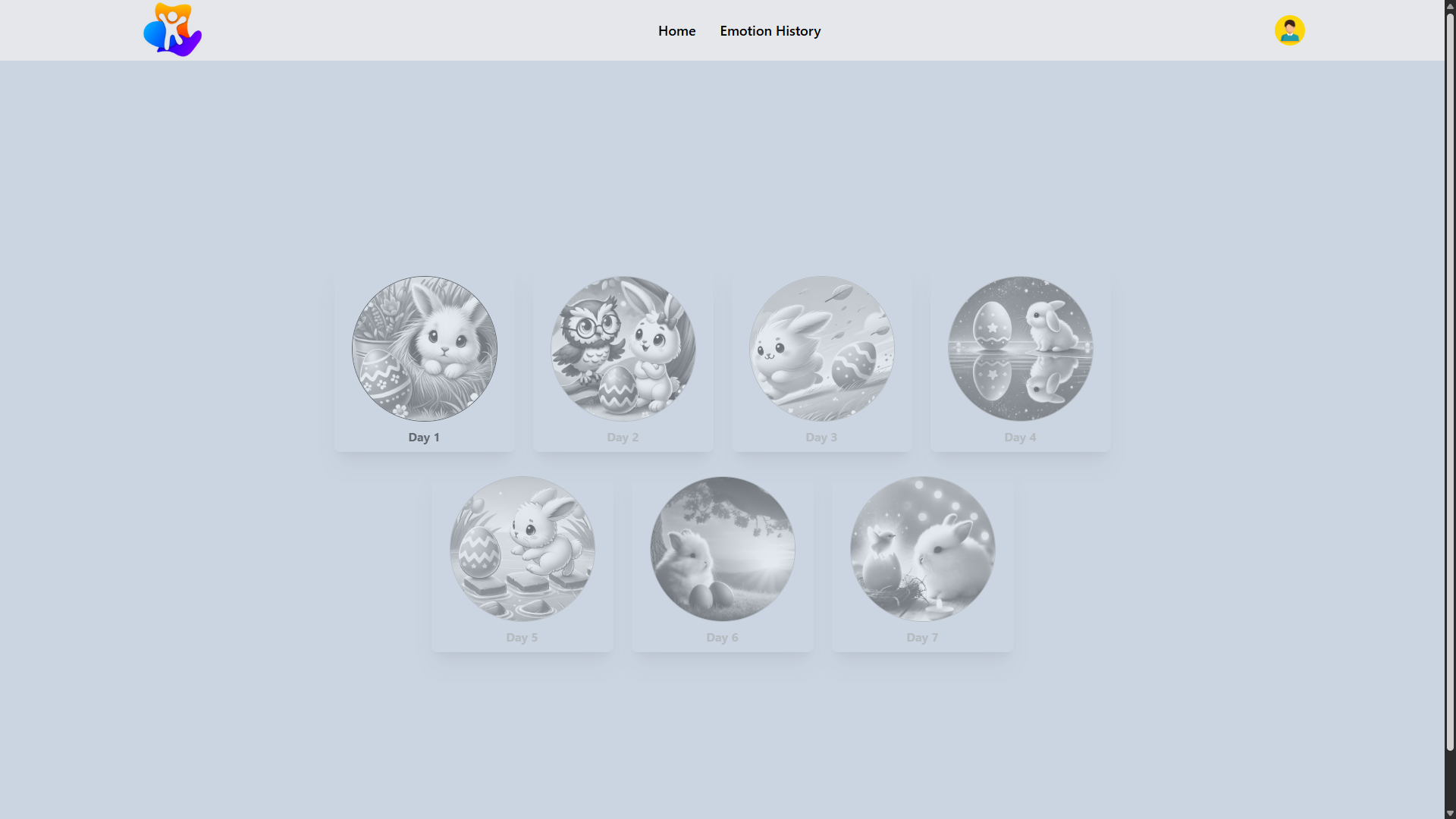Emotion Tracking and Game Activity Platform UI Screenshot 5