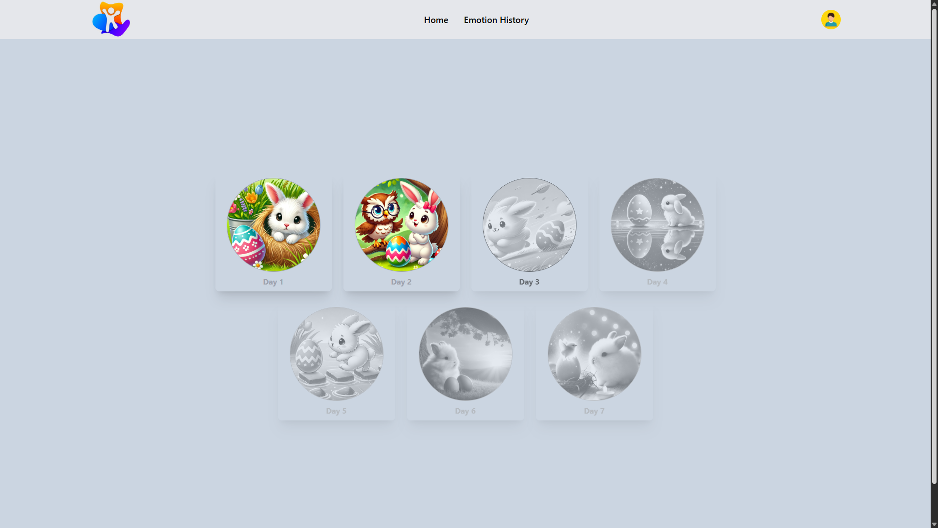 Emotion Tracking and Game Activity Platform UI Screenshot 9