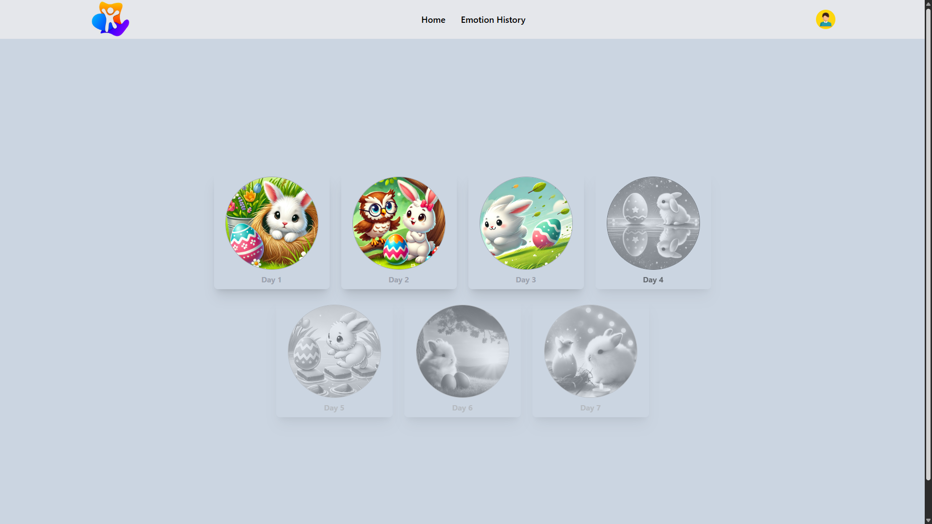 Emotion Tracking and Game Activity Platform UI Screenshot 11
