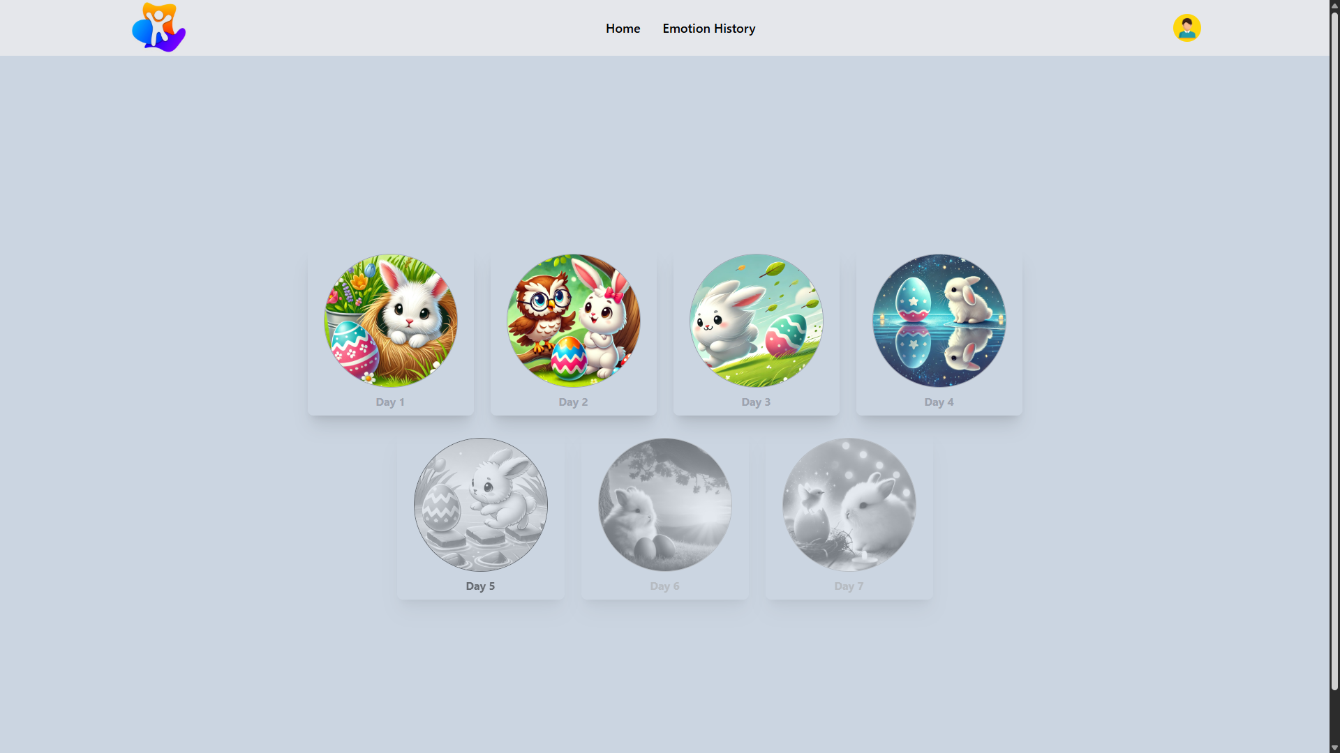 Emotion Tracking and Game Activity Platform UI Screenshot 13