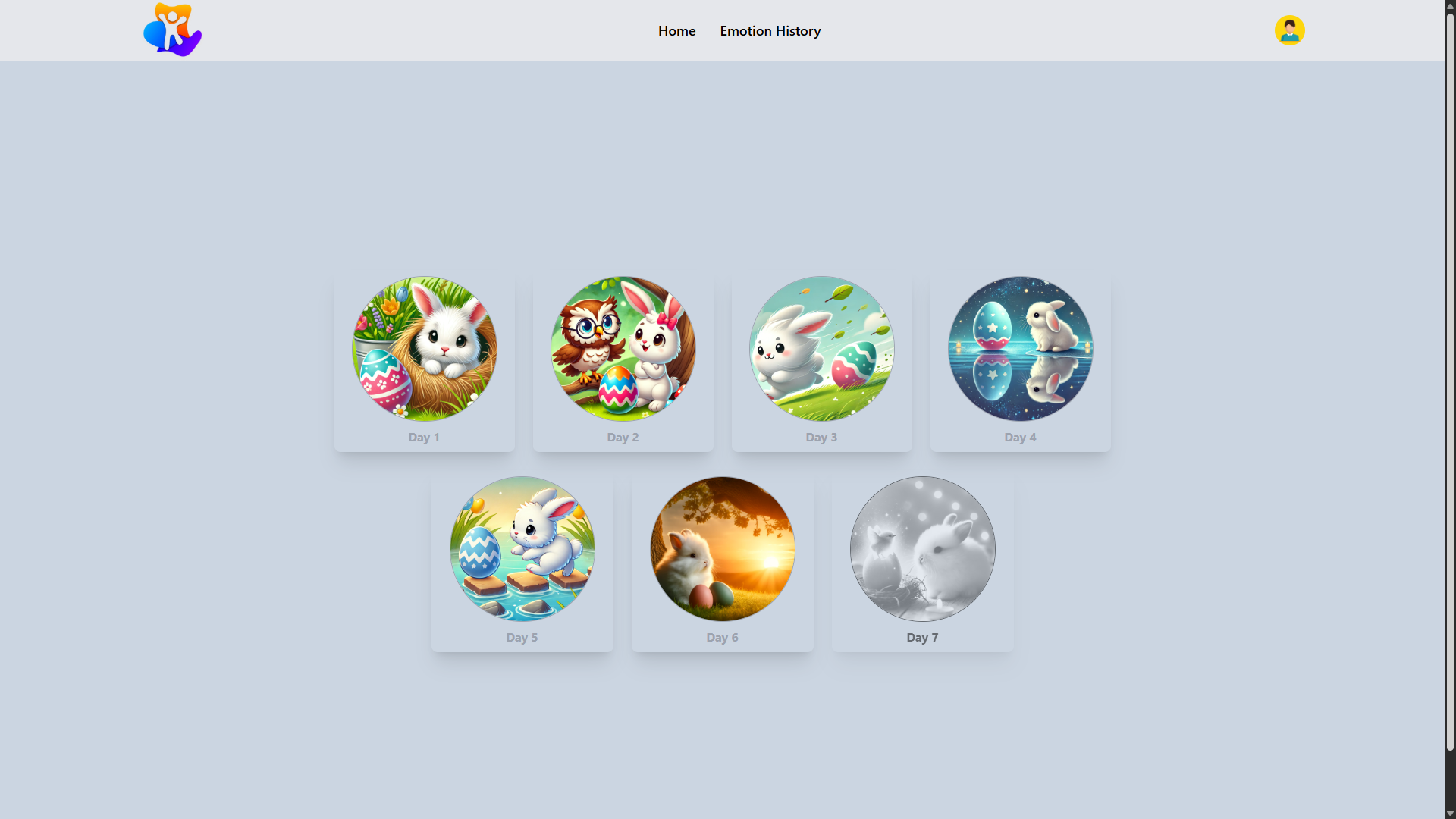 Emotion Tracking and Game Activity Platform UI Screenshot 17