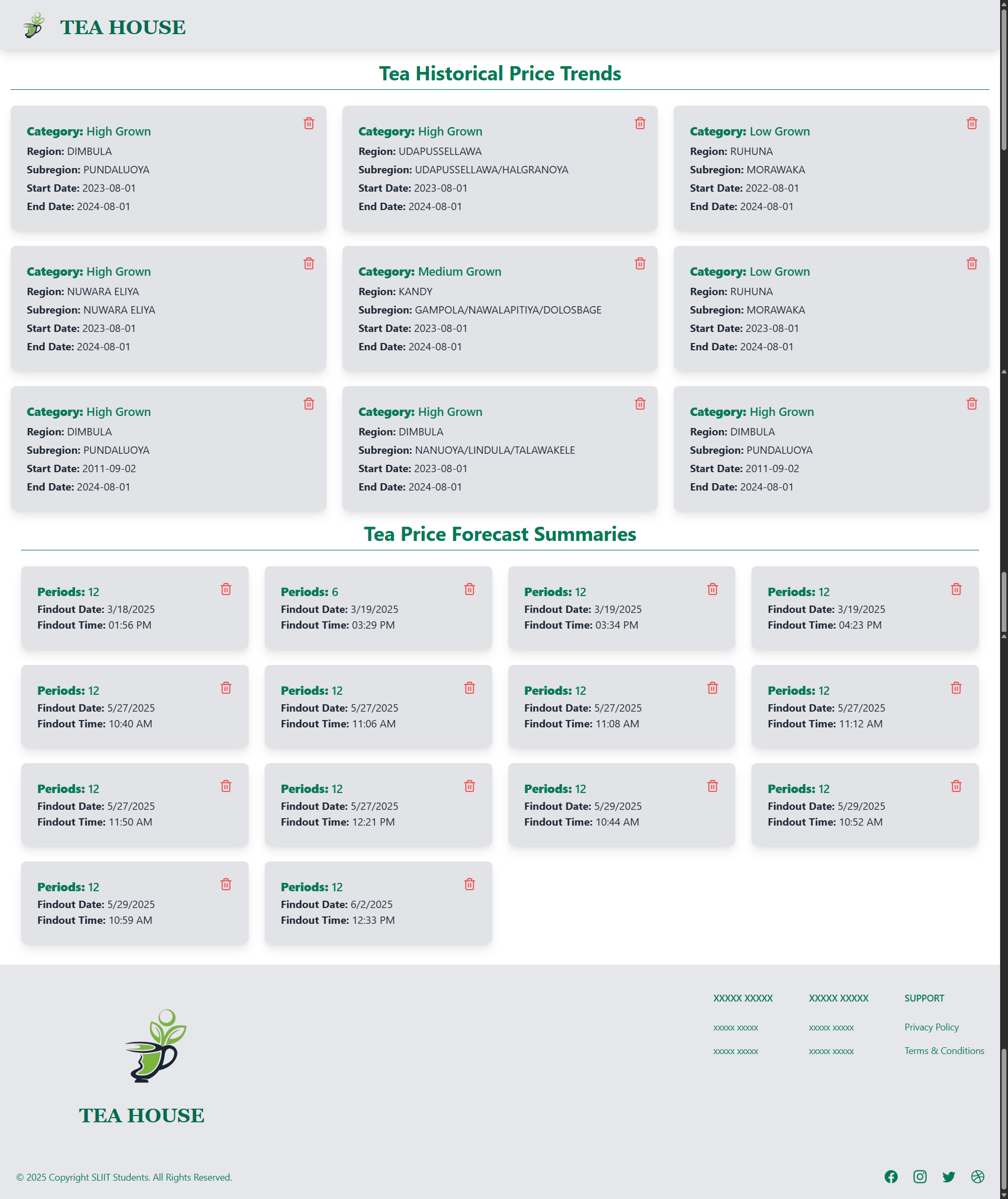 Tea Price Prediction UI Screenshot 5