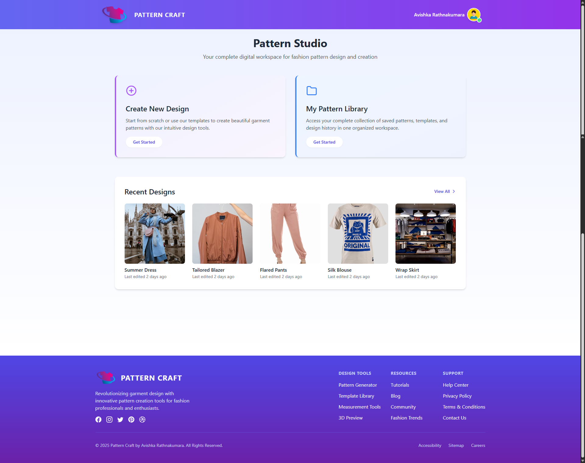Garment Pattern Prediction UI Screenshot 1