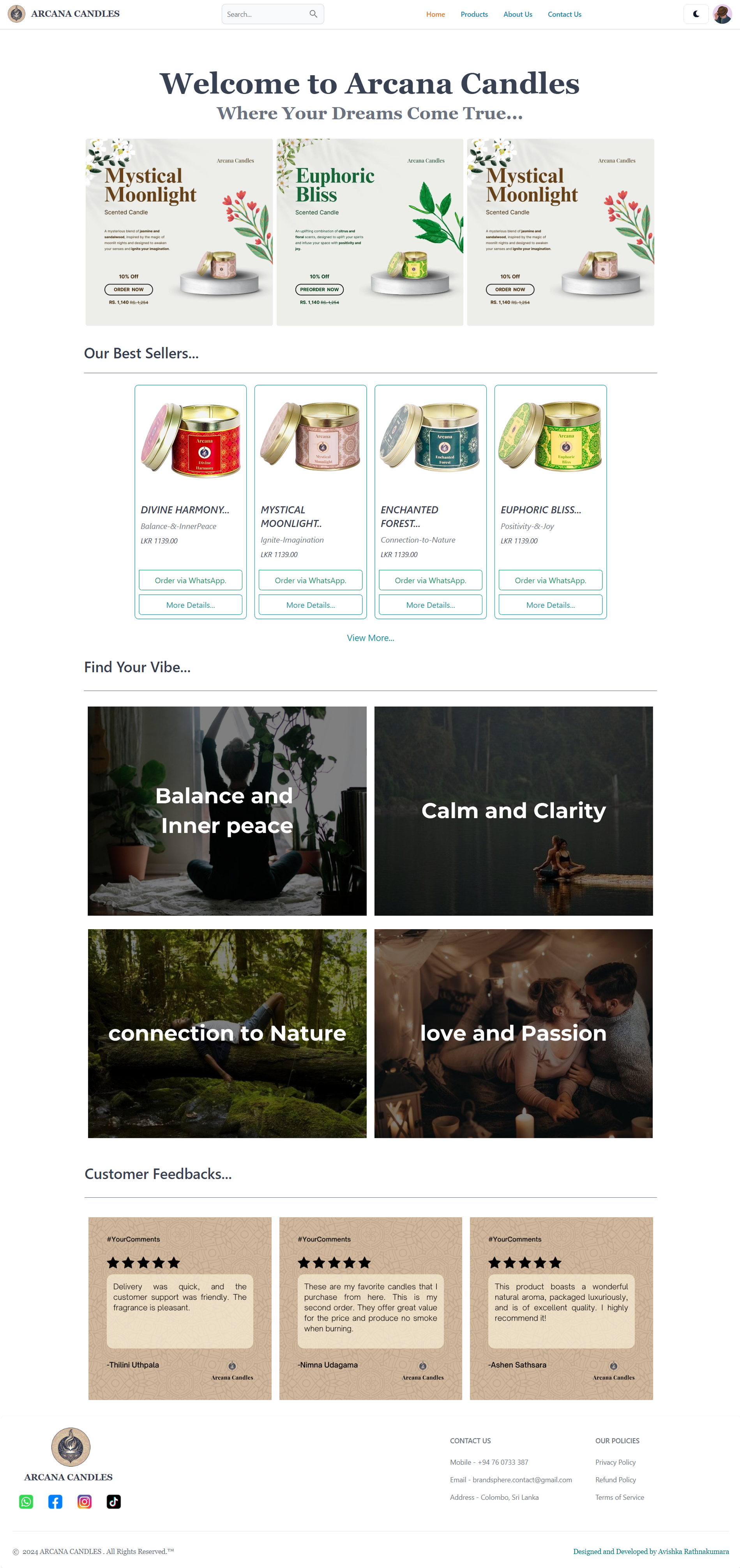 Arcana Candle UI Screenshot 1
