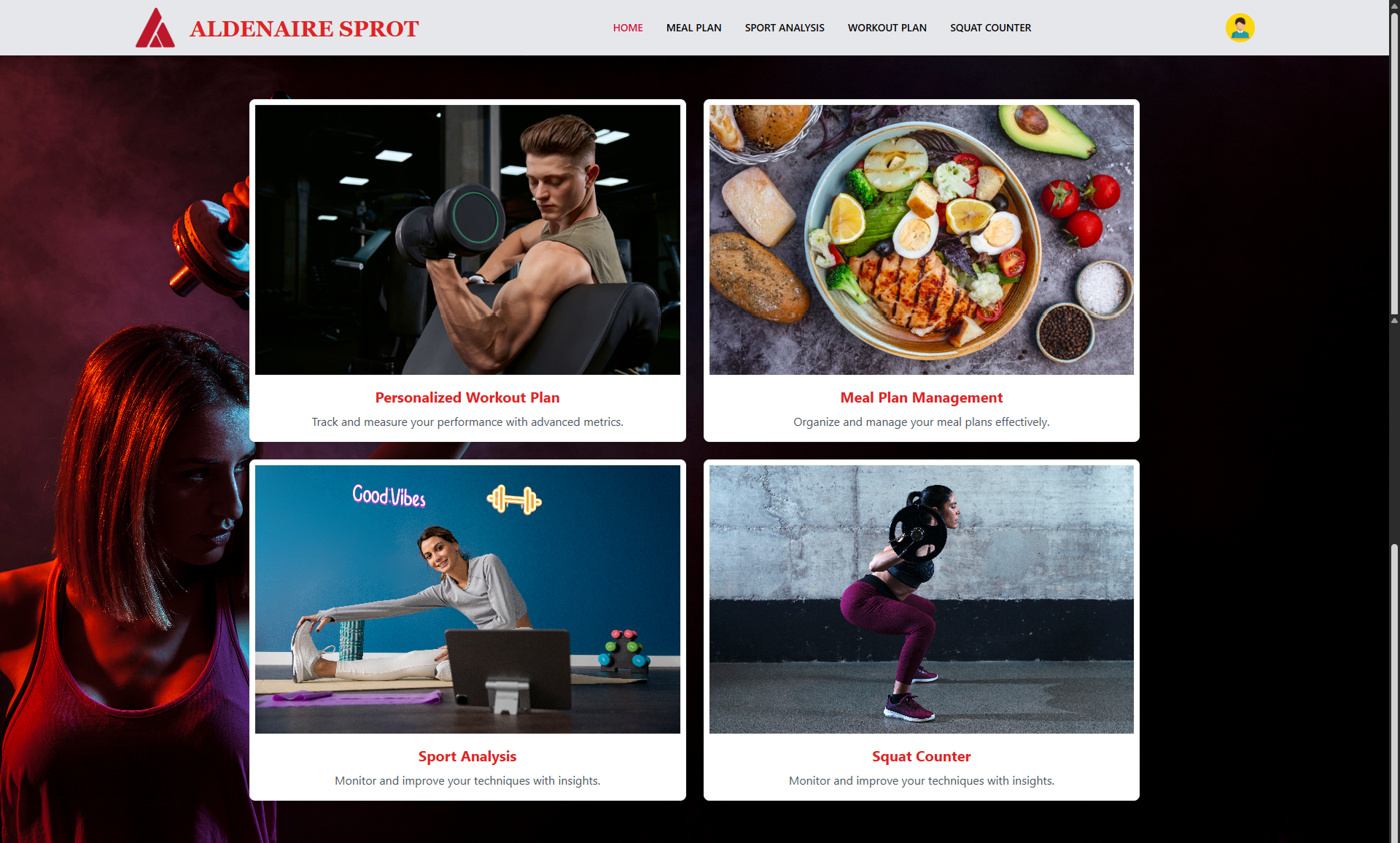 Fitness Analyzer UI Screenshot 1
