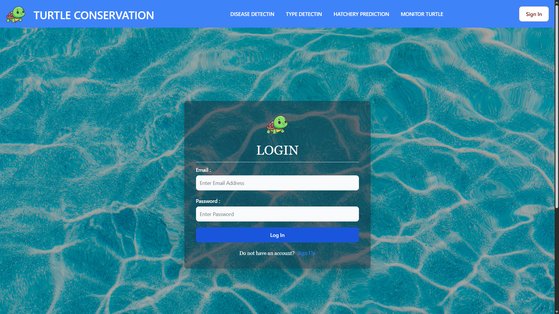 Turtle Conservation & Prediction System UI Screenshot 10