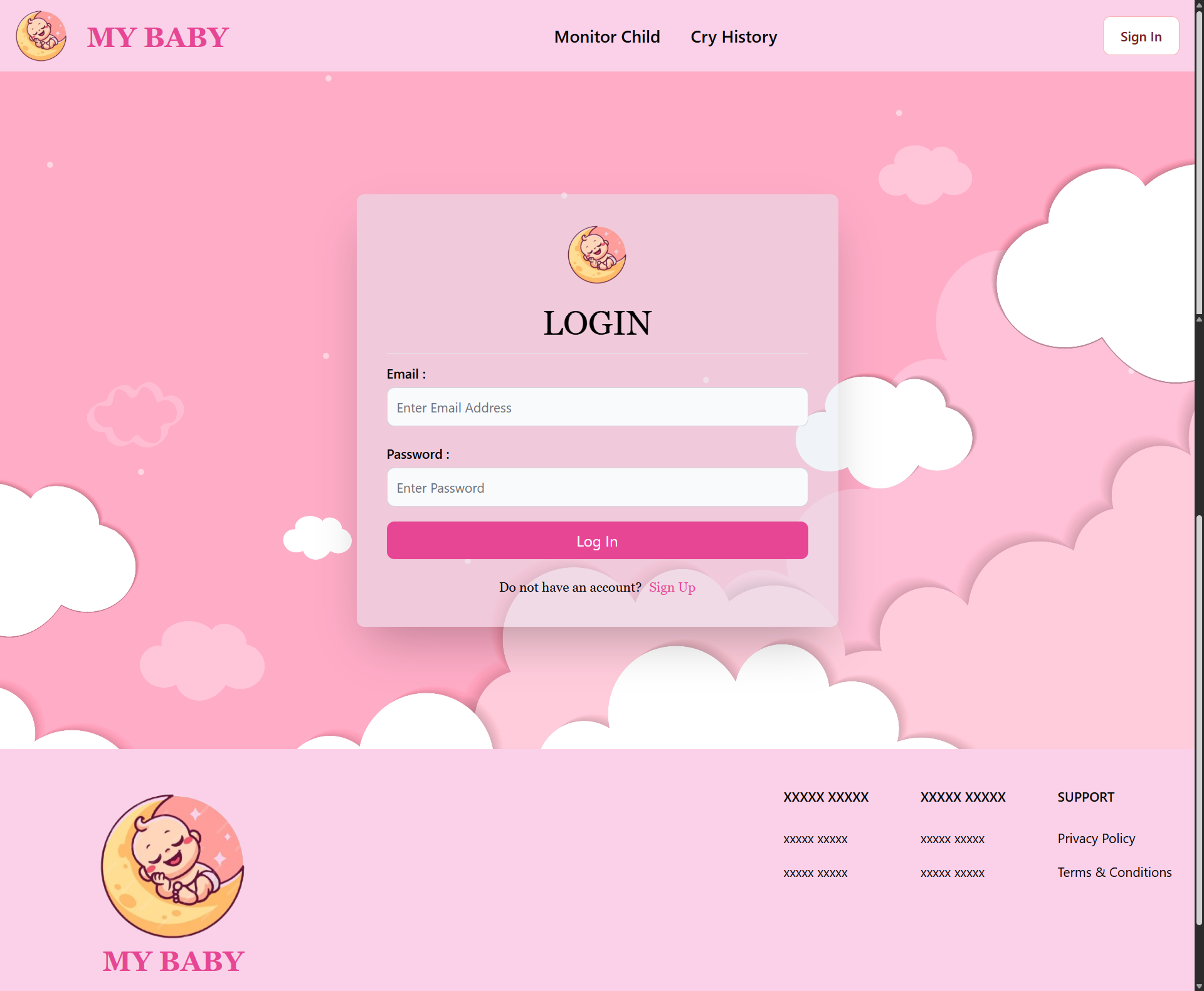 Baby Cry Detection and Monitoring UI Screenshot 5