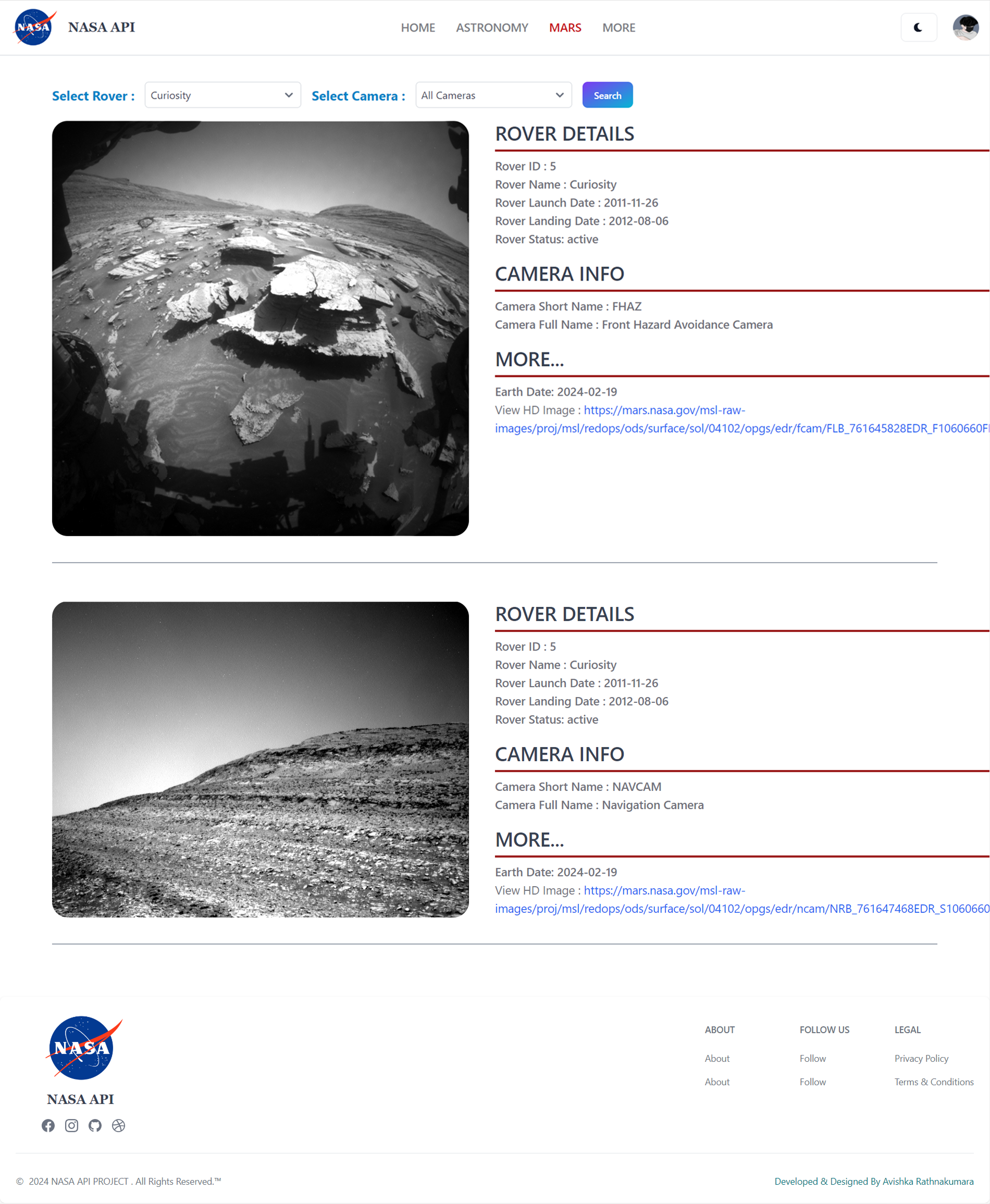 NASA API UI Screenshot 5