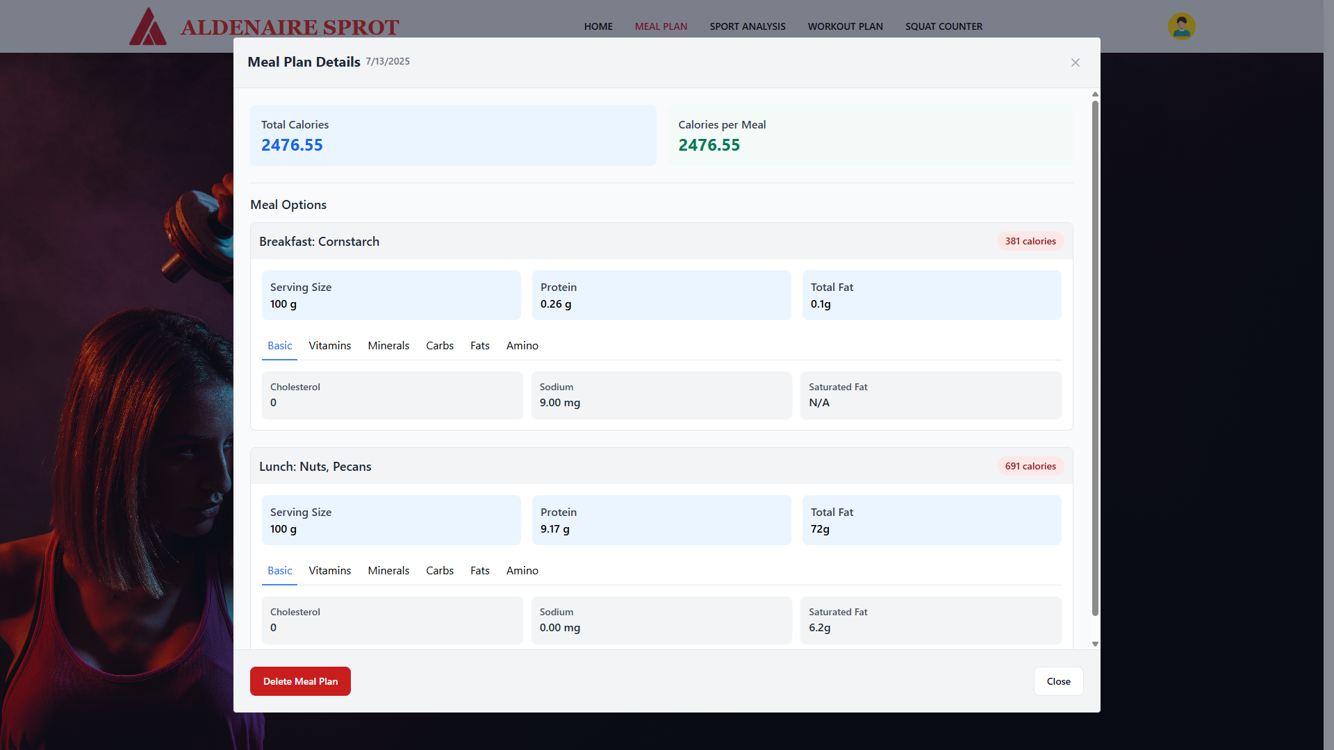 Fitness Analyzer UI Screenshot 5