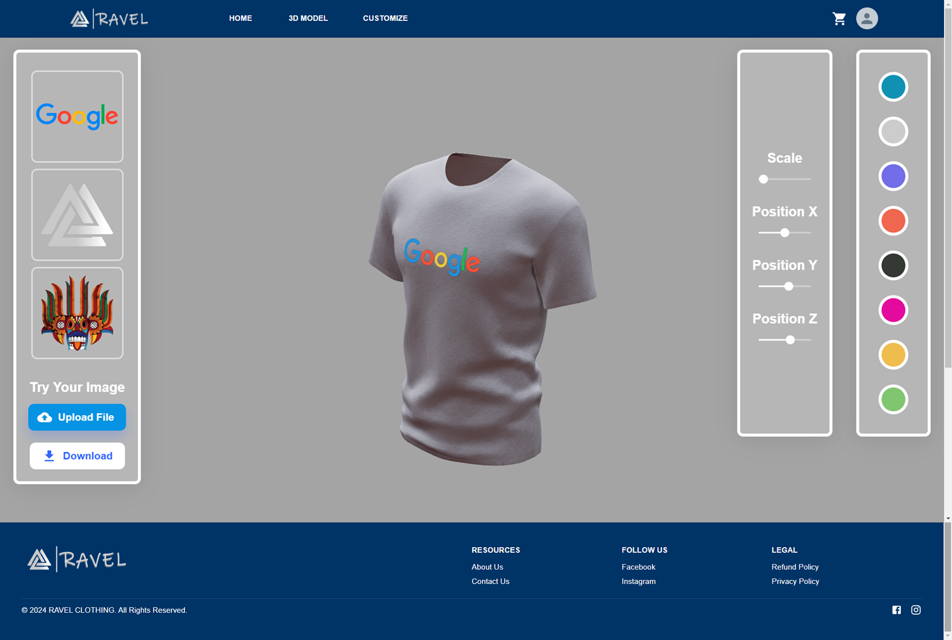 Virtual Dressing Room UI Screenshot 4