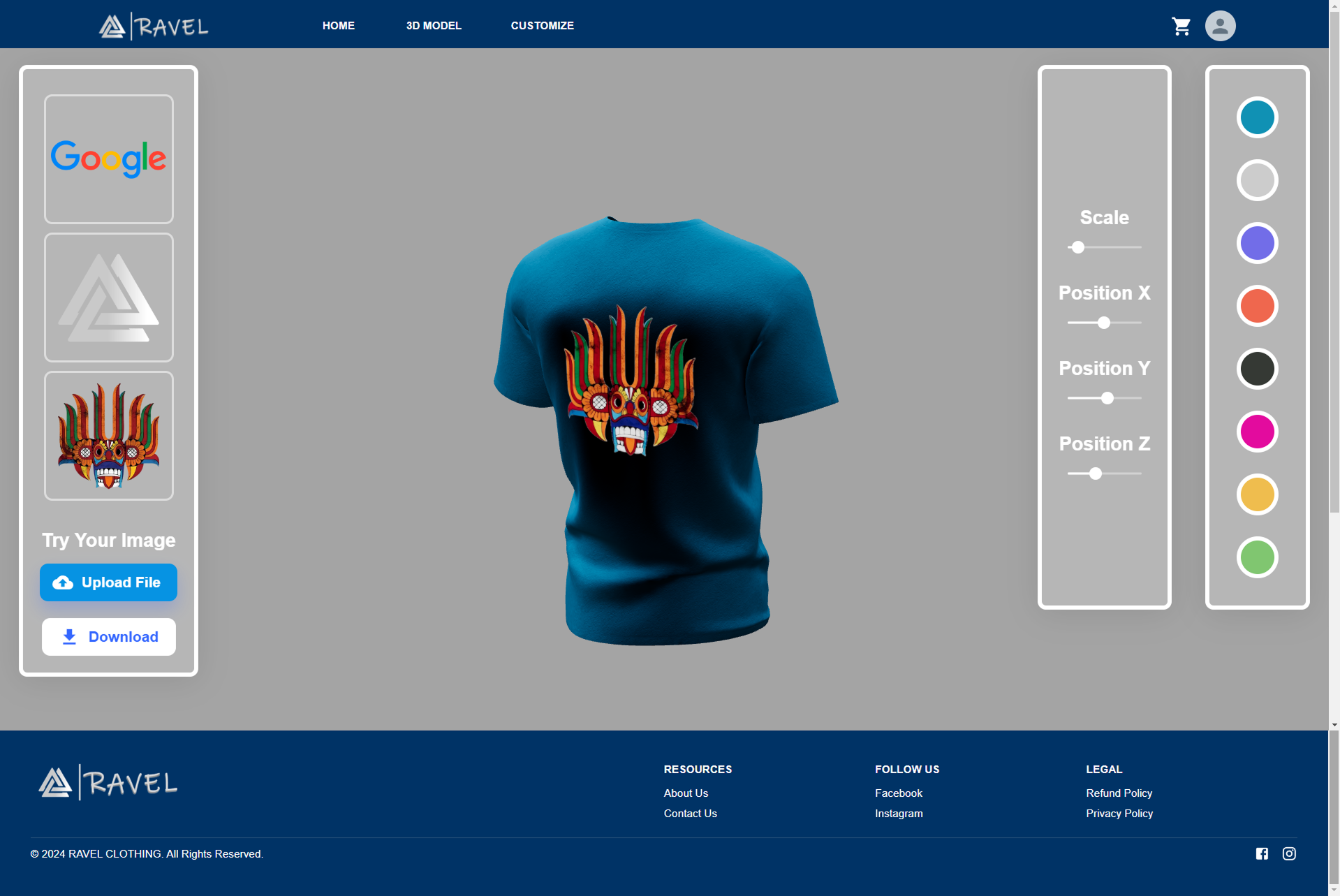 Virtual Dressing Room UI Screenshot 5