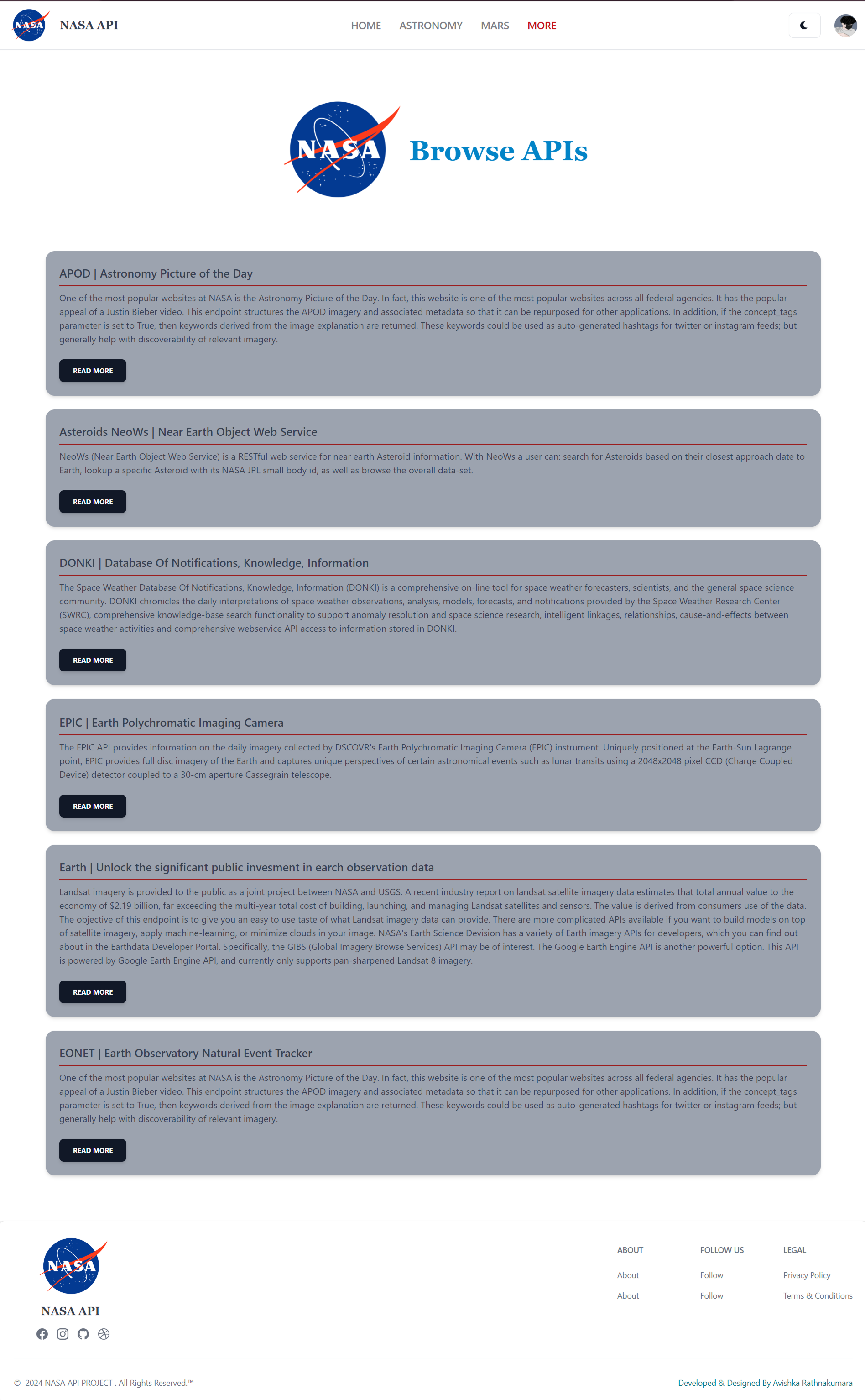 NASA API UI Screenshot 7