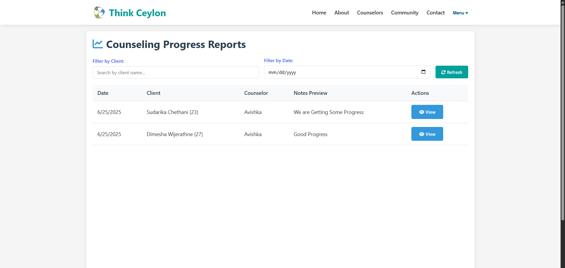 Online Counseling Platform UI Screenshot 12