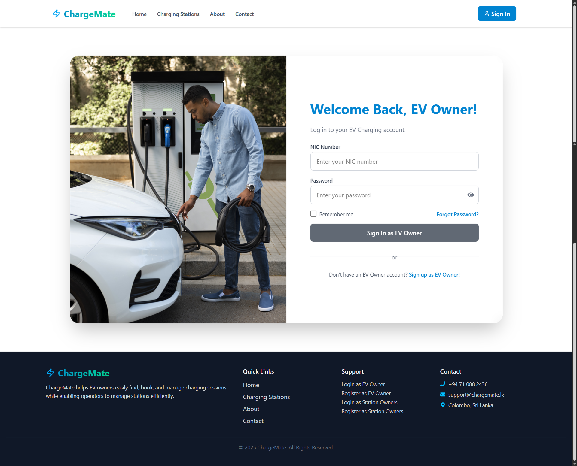 EV Charging Management System UI Screenshot 10
