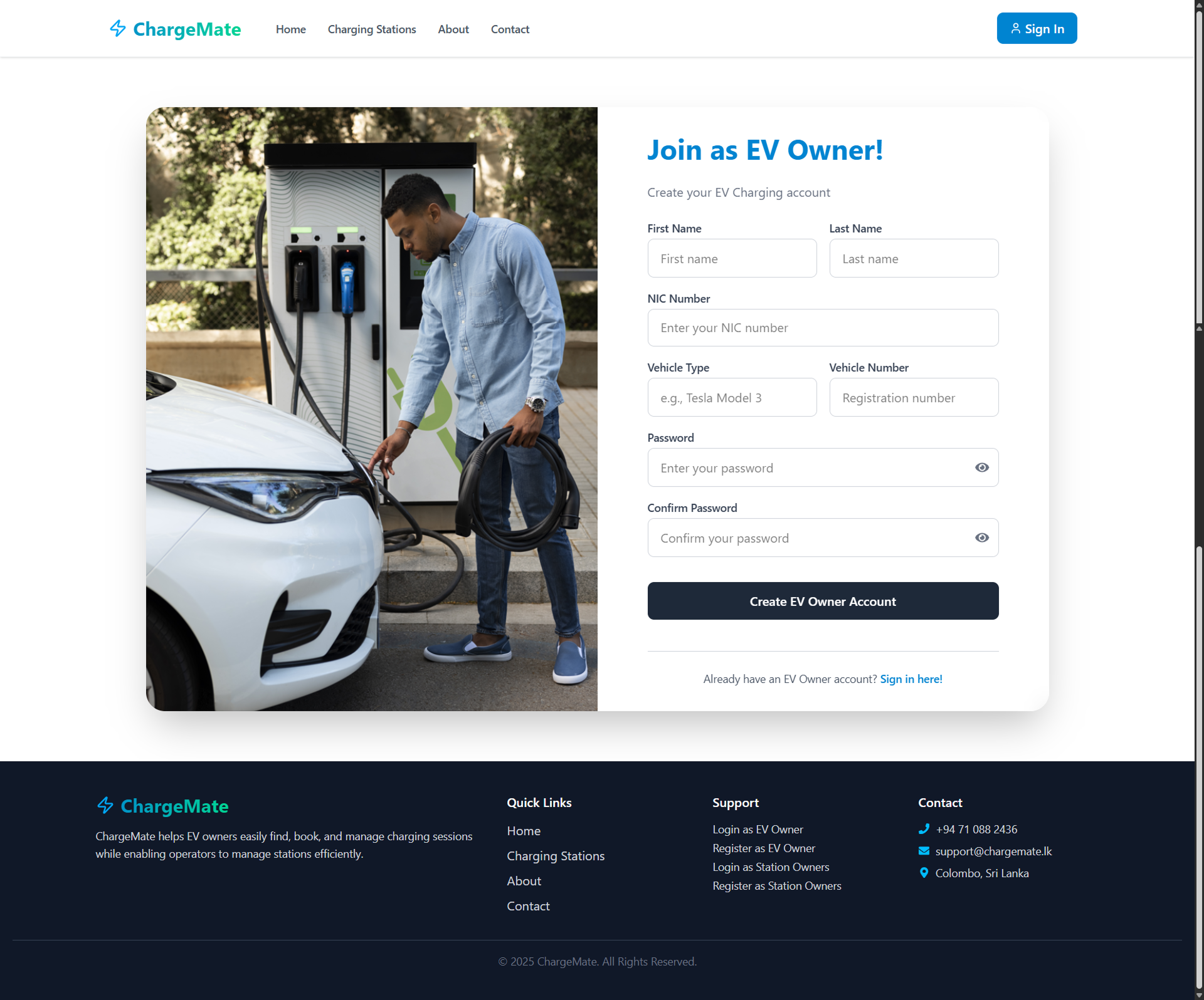 EV Charging Management System UI Screenshot 11