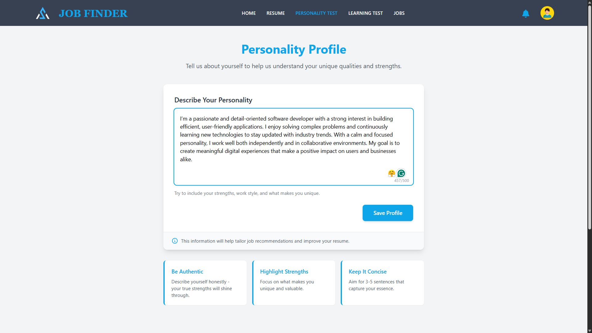 Job Portal Web Application UI Screenshot 8
