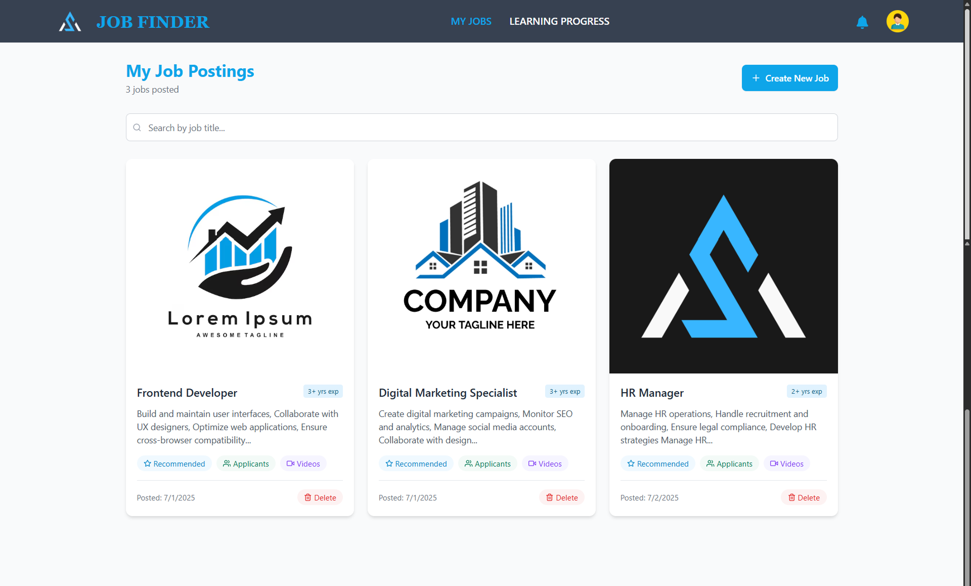 Job Portal Web Application UI Screenshot 26