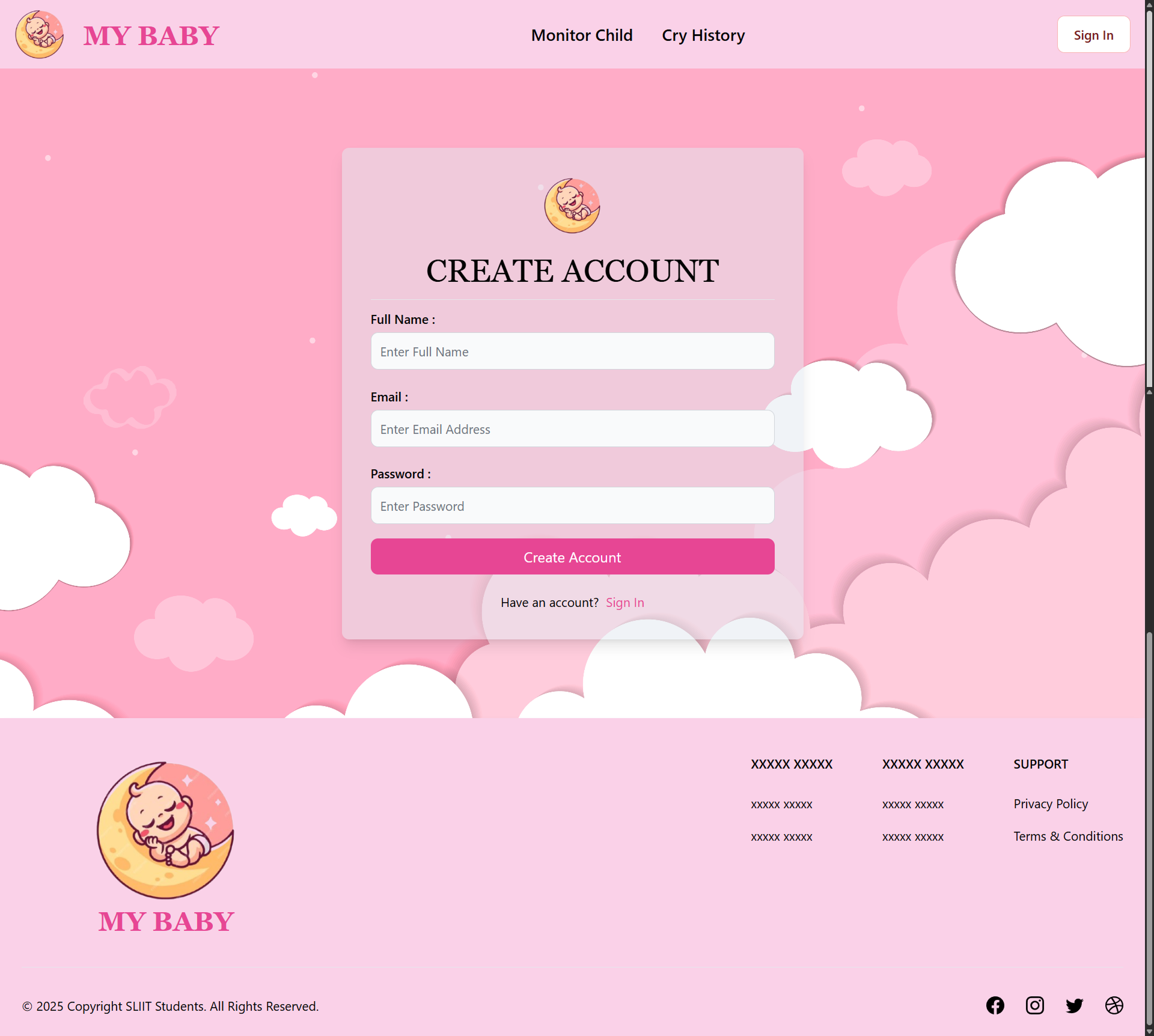 Baby Cry Detection and Monitoring UI Screenshot 4