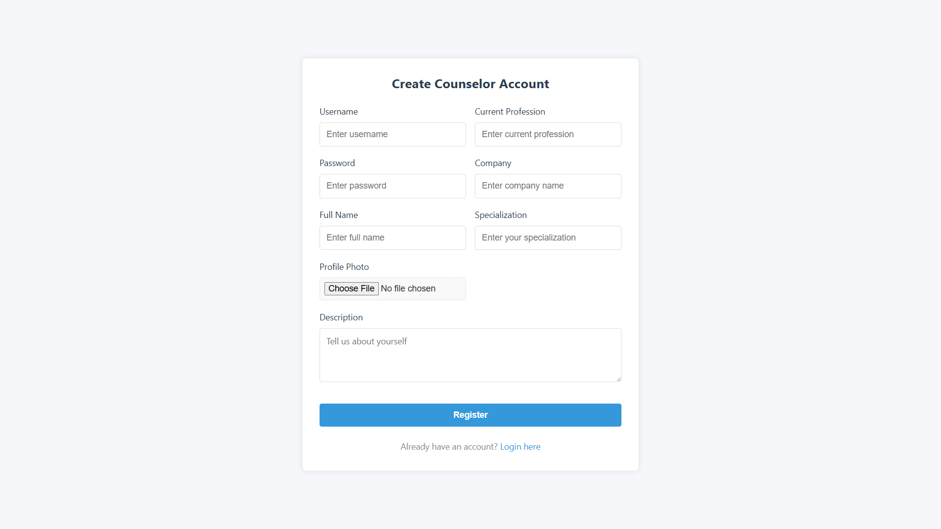 Online Counseling Platform UI Screenshot 16