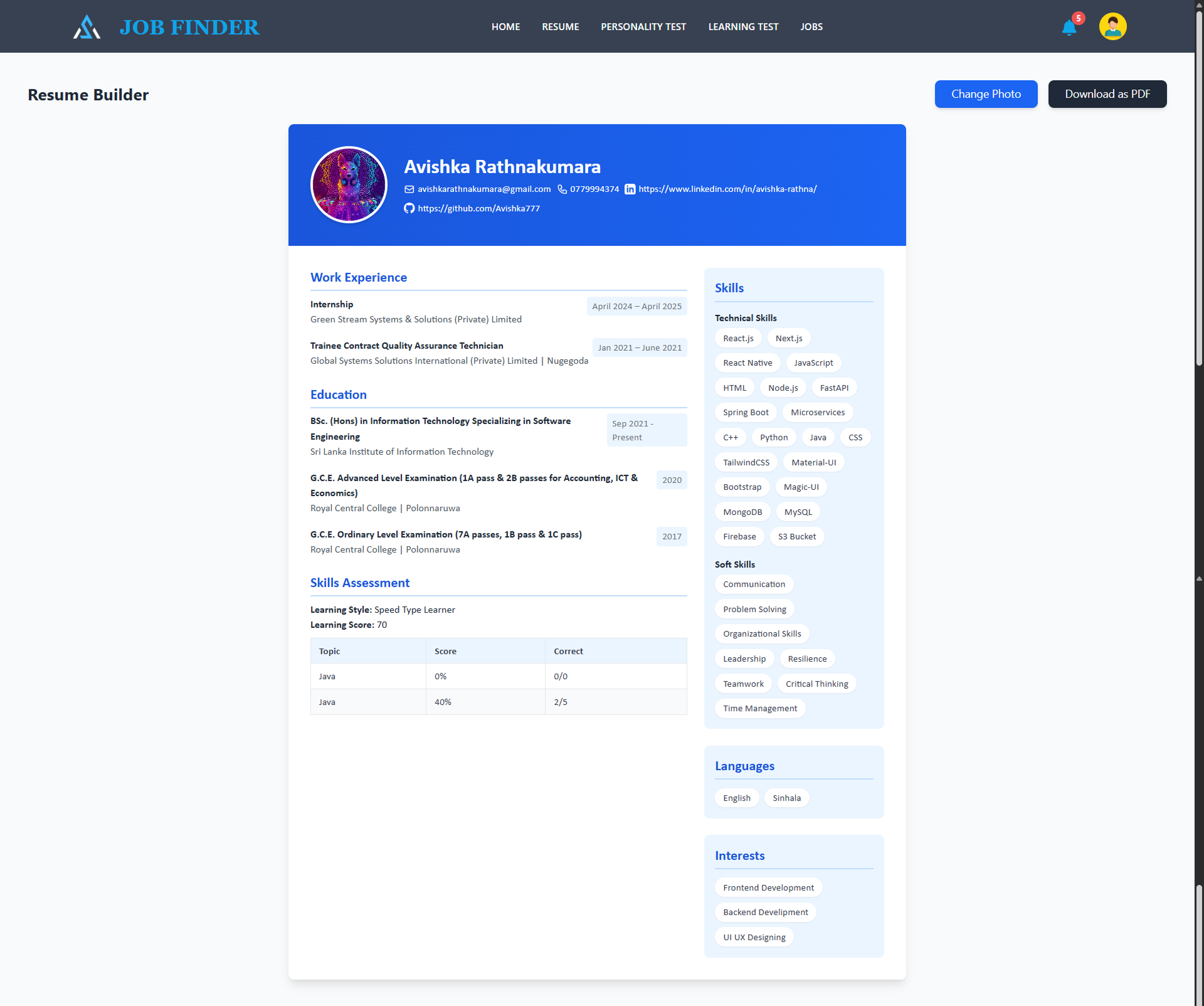 Job Portal Web Application UI Screenshot 6