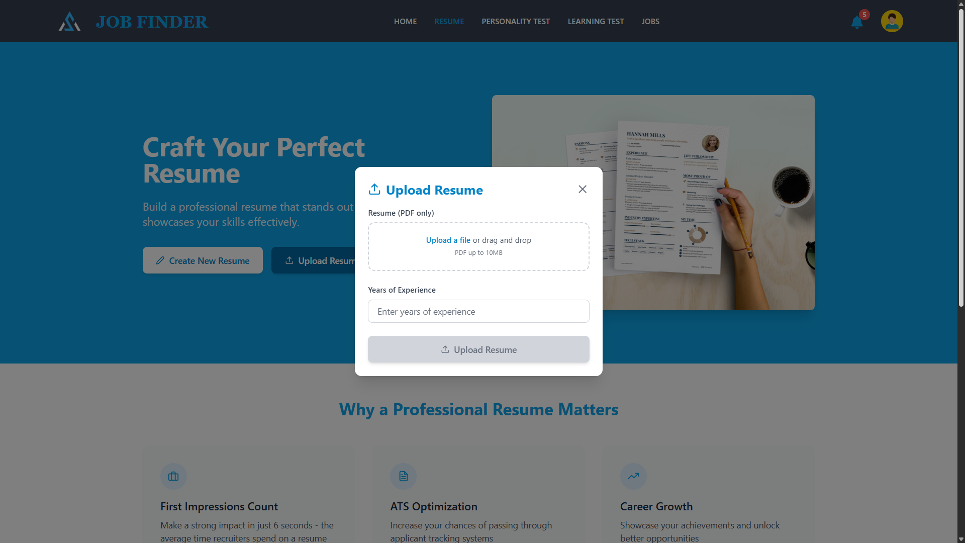 Job Portal Web Application UI Screenshot 3