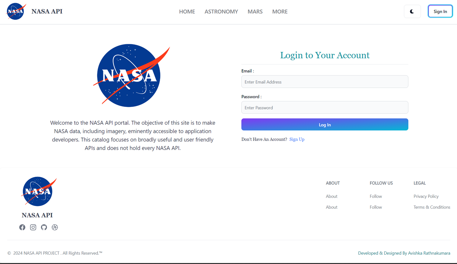 NASA API UI Screenshot 11
