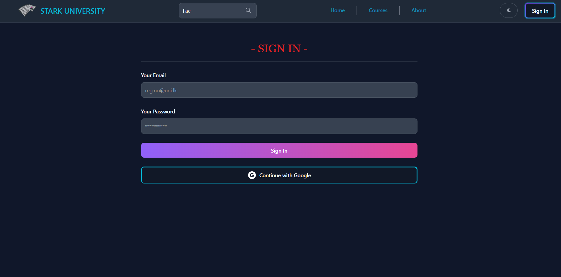 University Management UI Screenshot 23