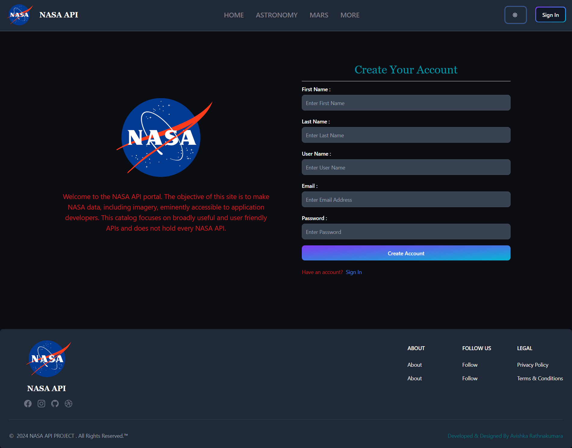 NASA API UI Screenshot 10