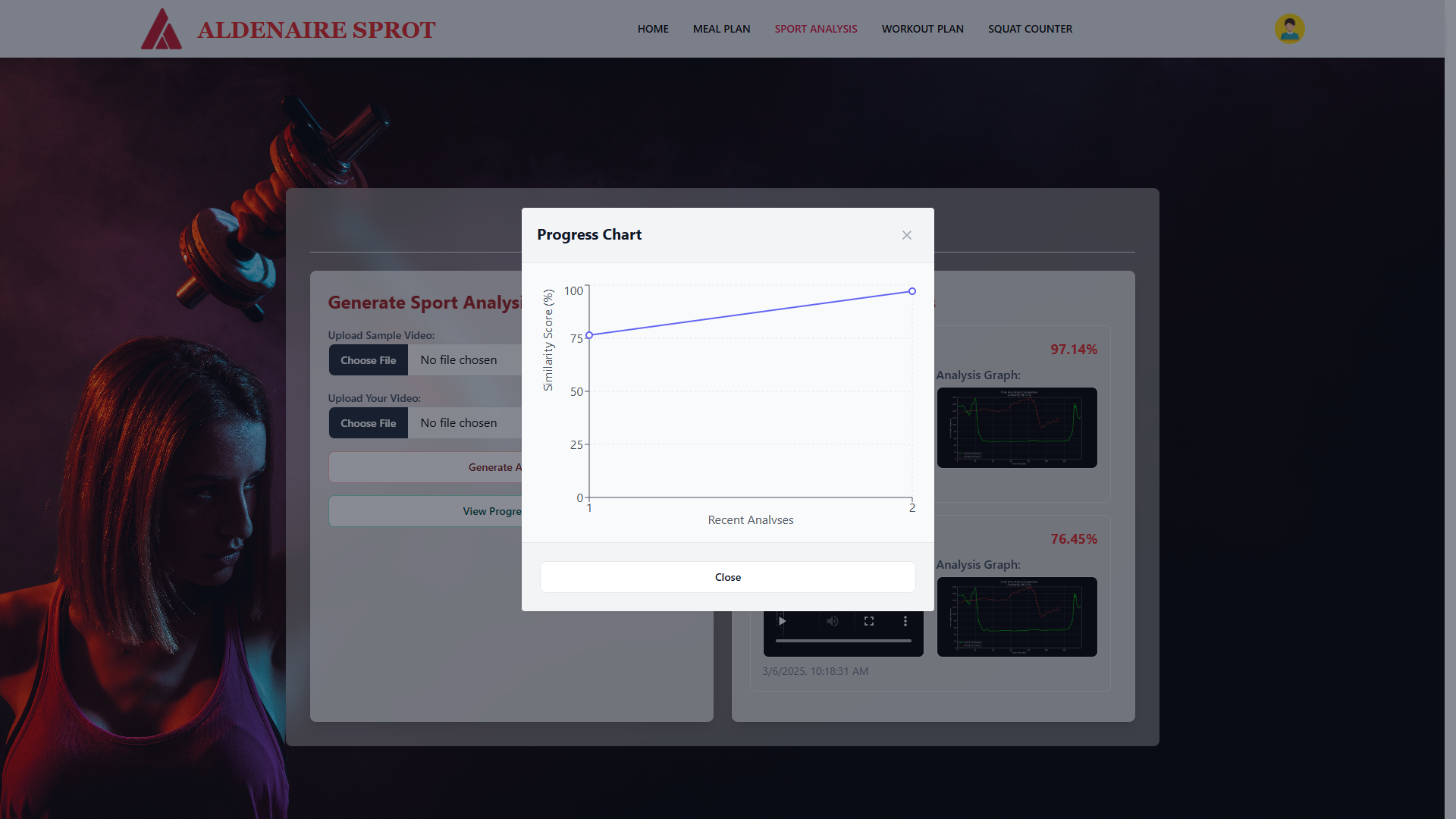 Fitness Analyzer UI Screenshot 9