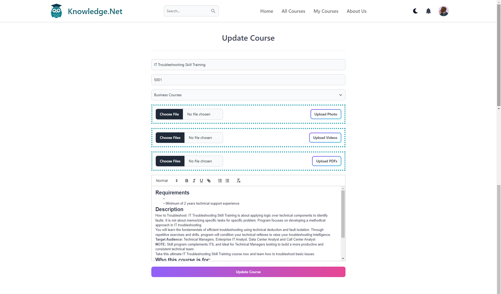 Education Platform UI Screenshot 15