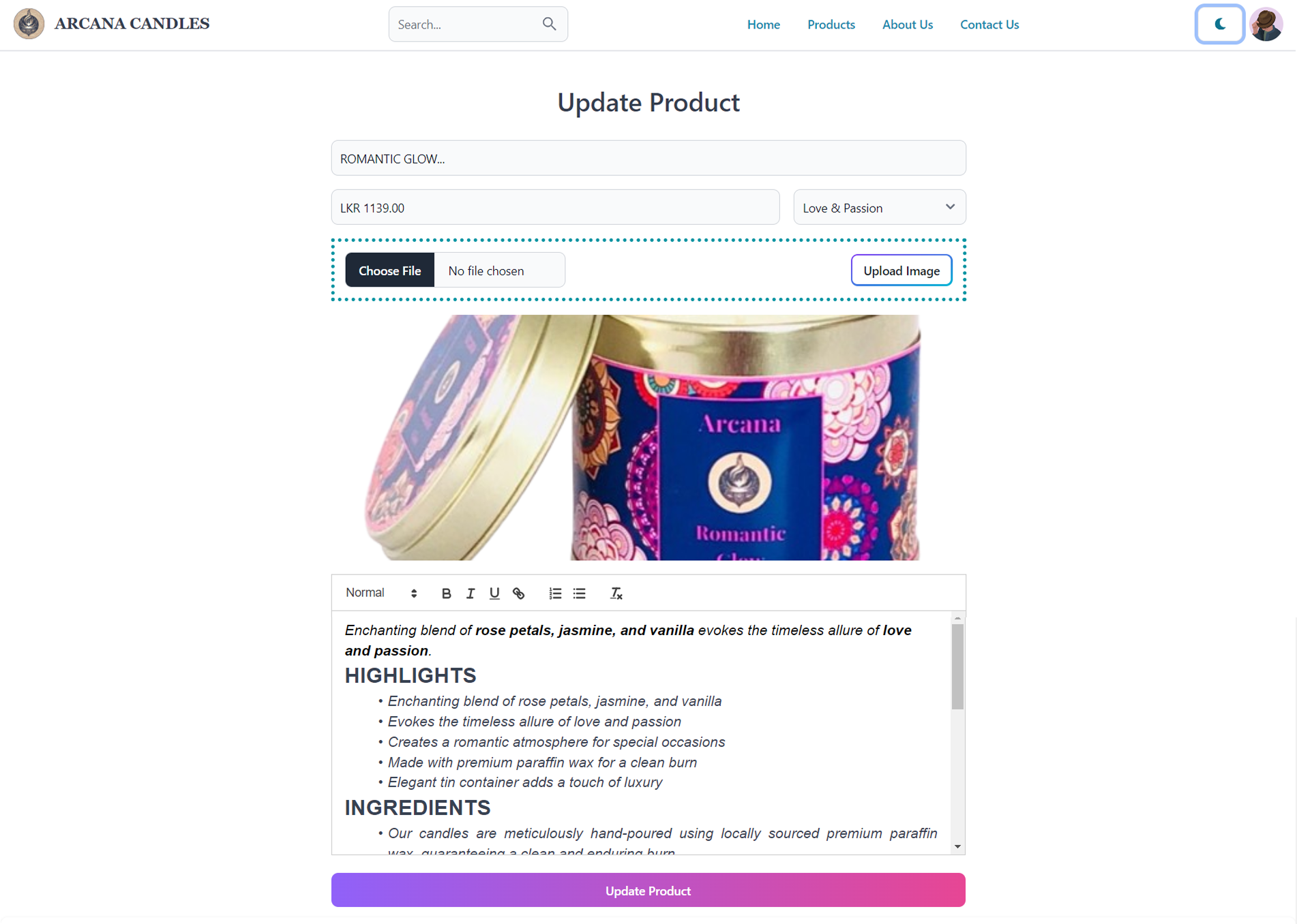 Arcana Candle UI Screenshot 16