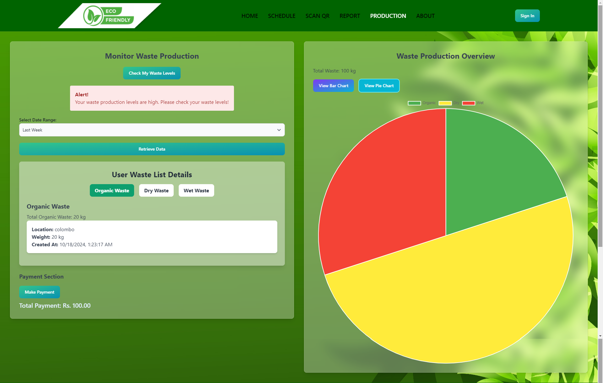 Waste Management System UI Screenshot 6